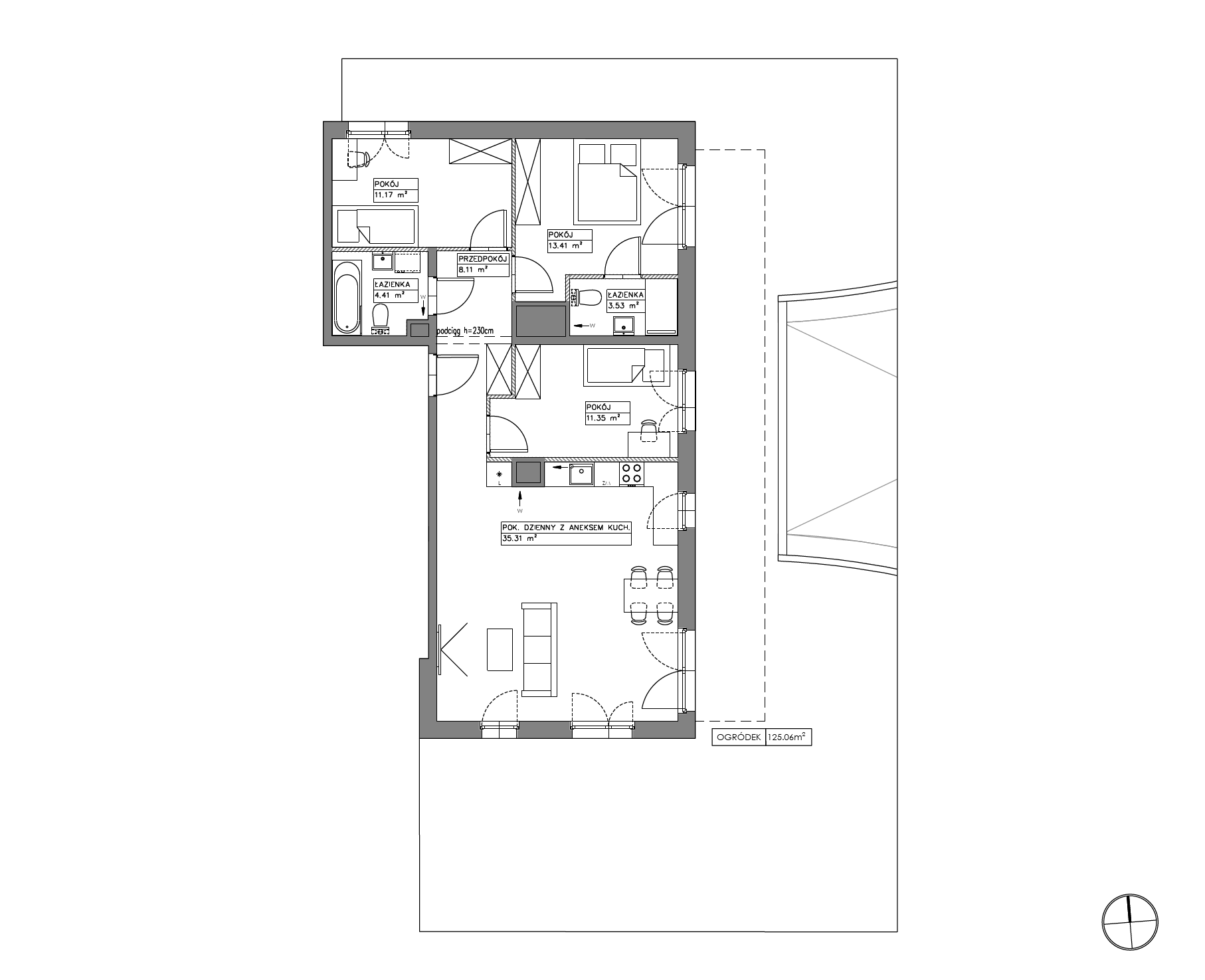 Plan 4 pok. 87m²