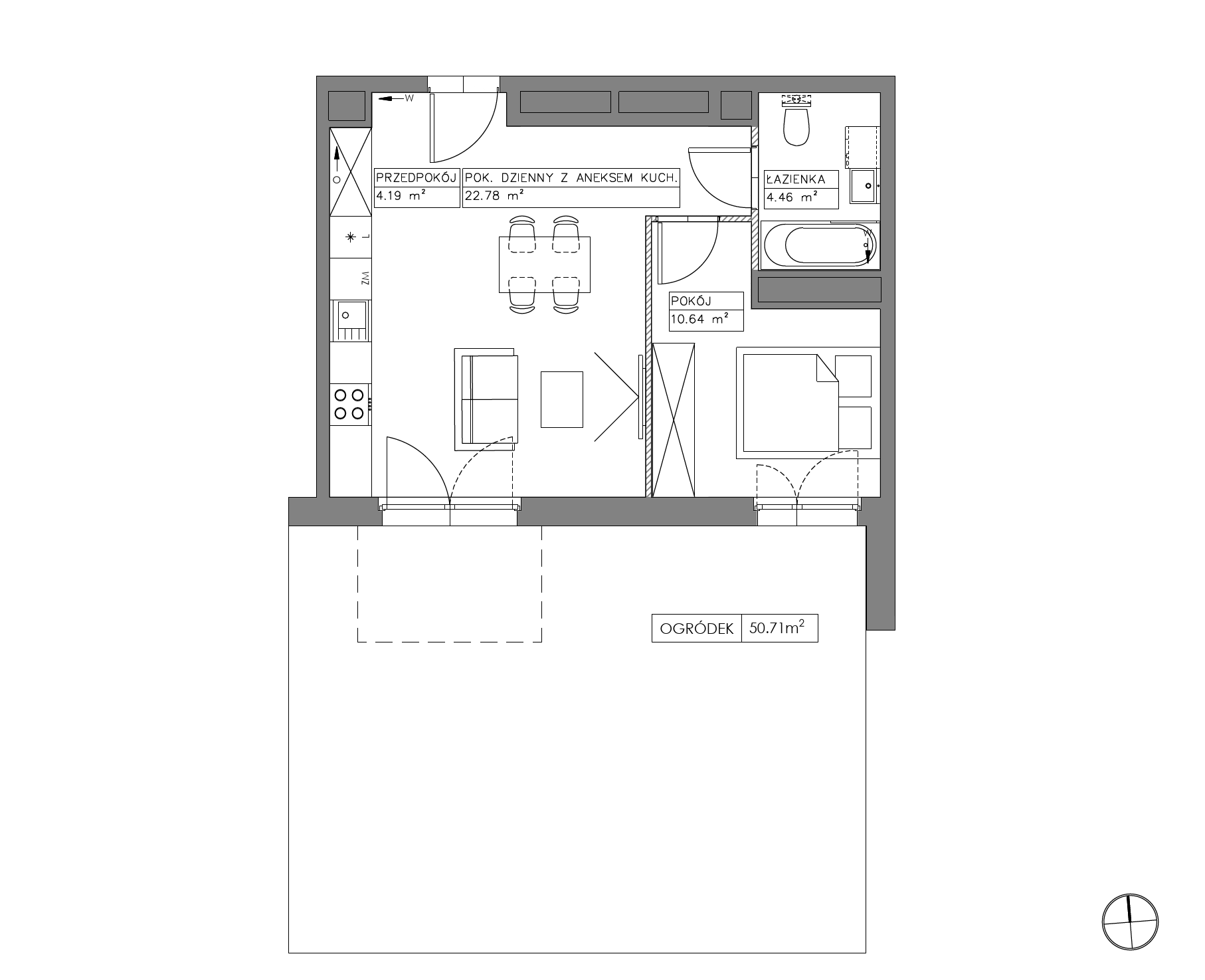 Plan 2 pok. 42m²
