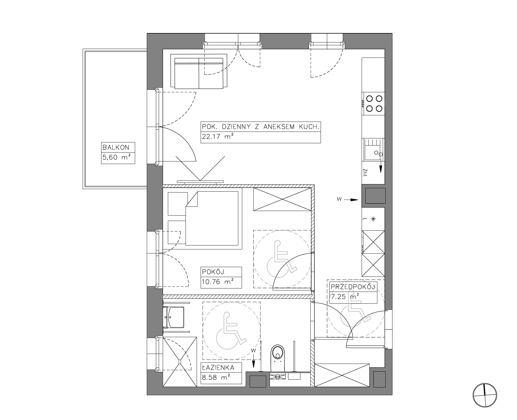 Plan 2 pok. 49m²