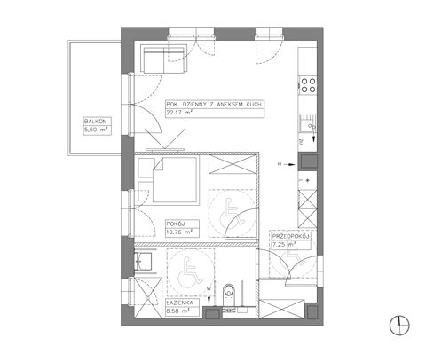 Plan 2 pok. 49m²