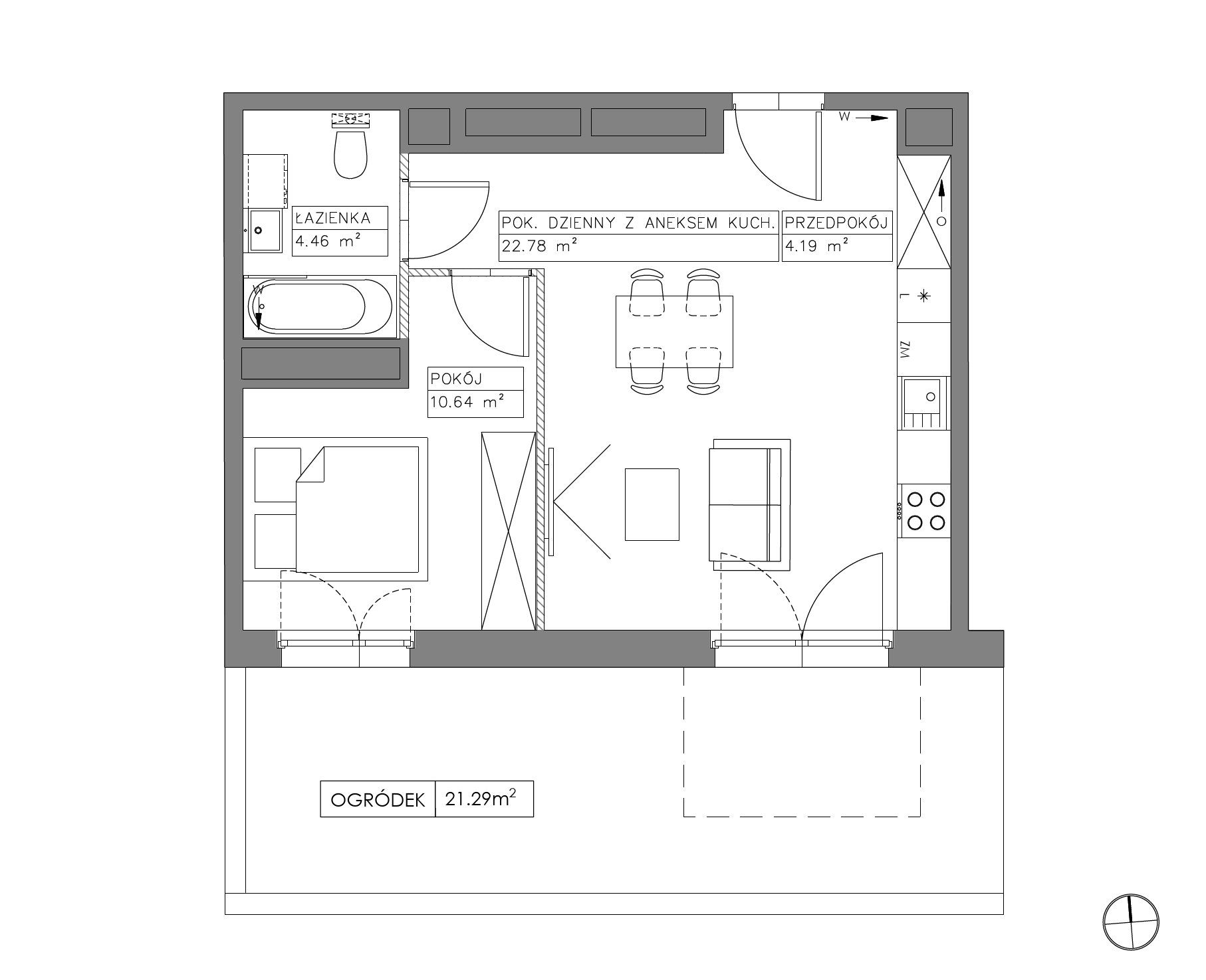 Plan 2 pok. 42m²