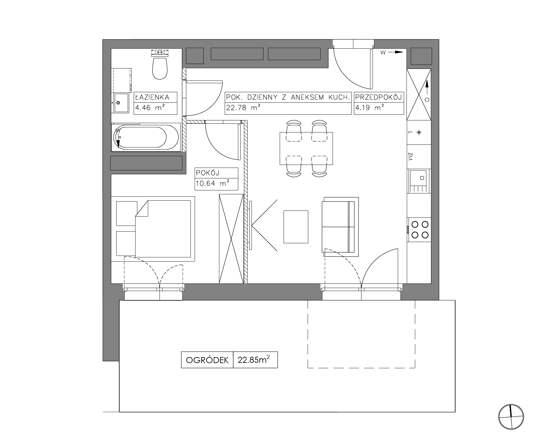 Plan 2 pok. 42m²