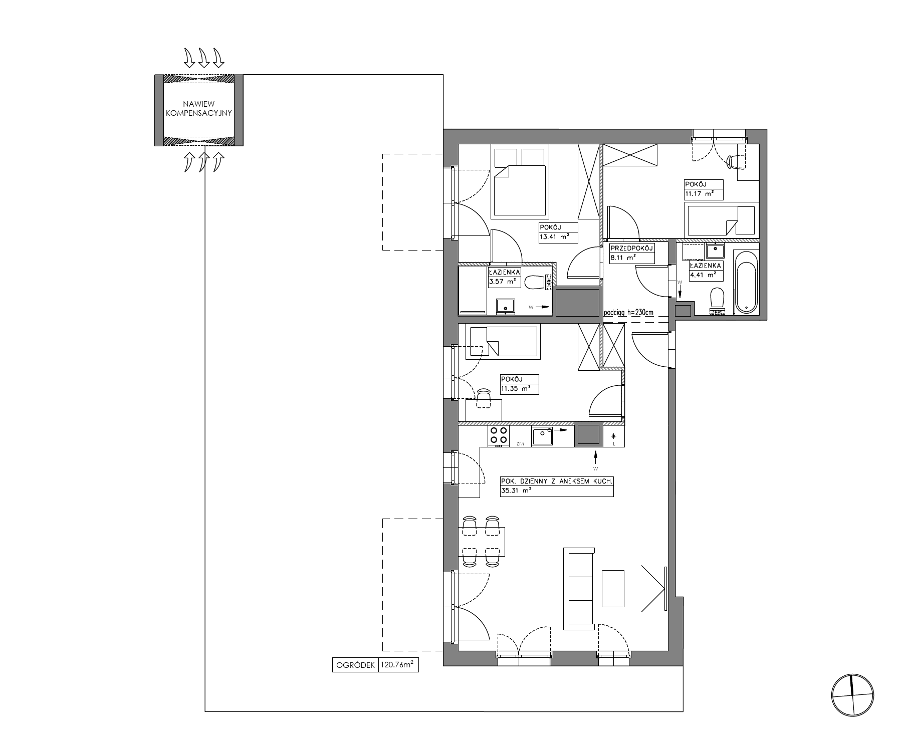 Plan 4 pok. 87m²
