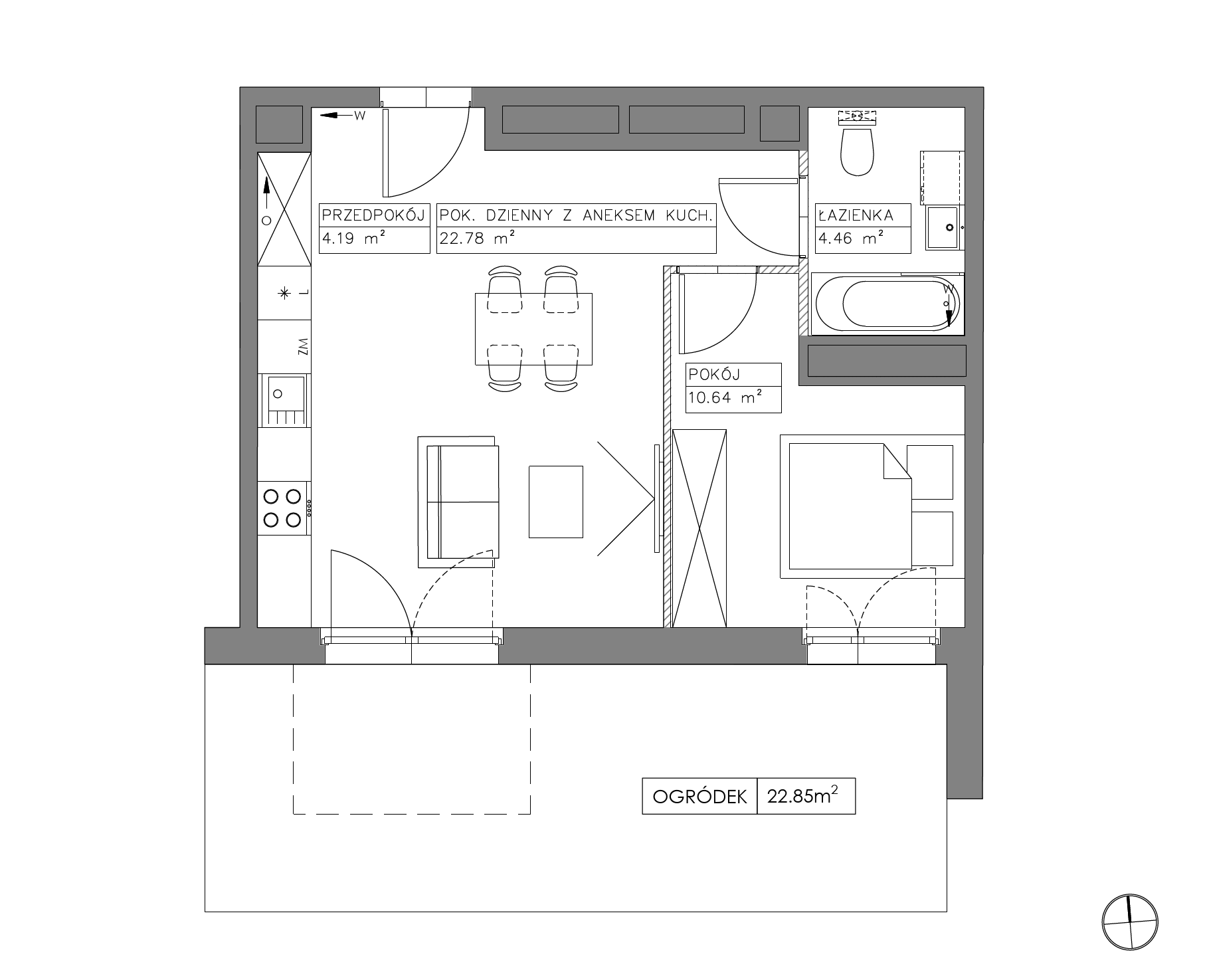 Plan 2 pok. 42m²