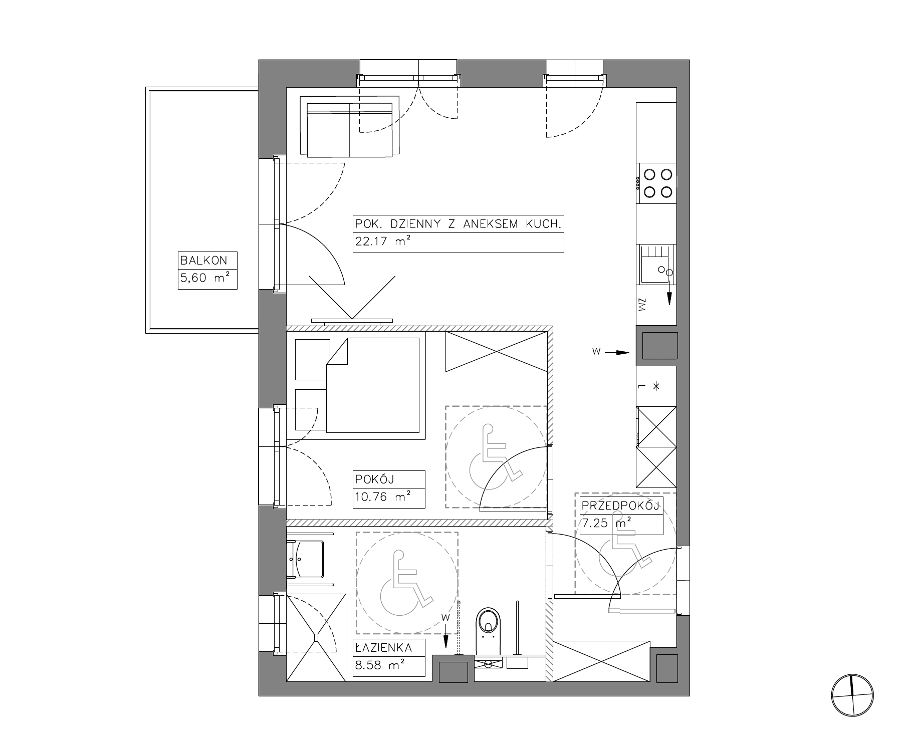 Plan 2 pok. 49m²