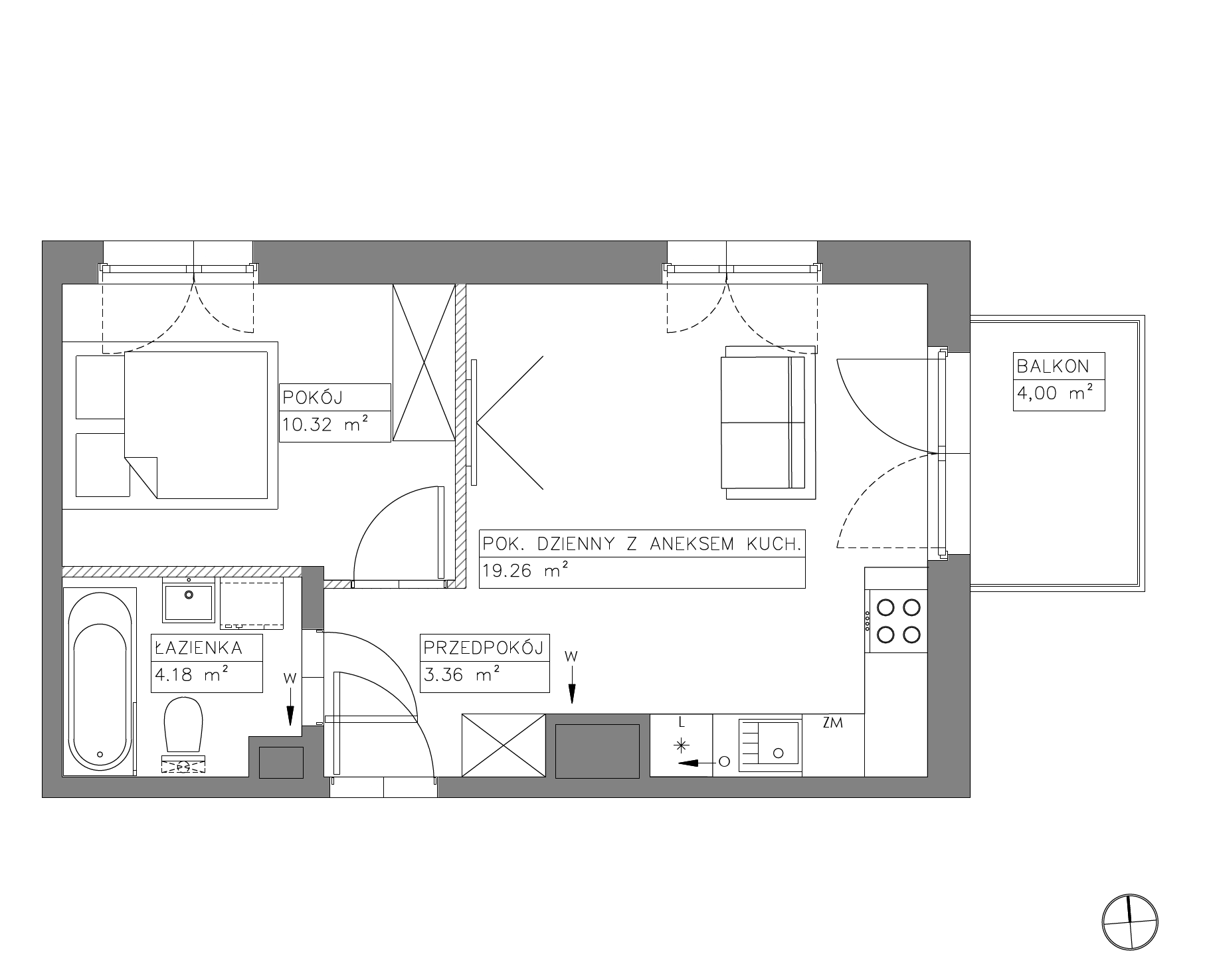Plan 2 pok. 37m²