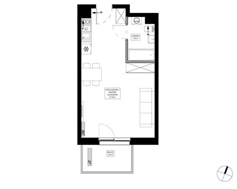 Plan 1 pok. 31m²