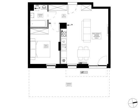 Plan 2 pok. 44m²