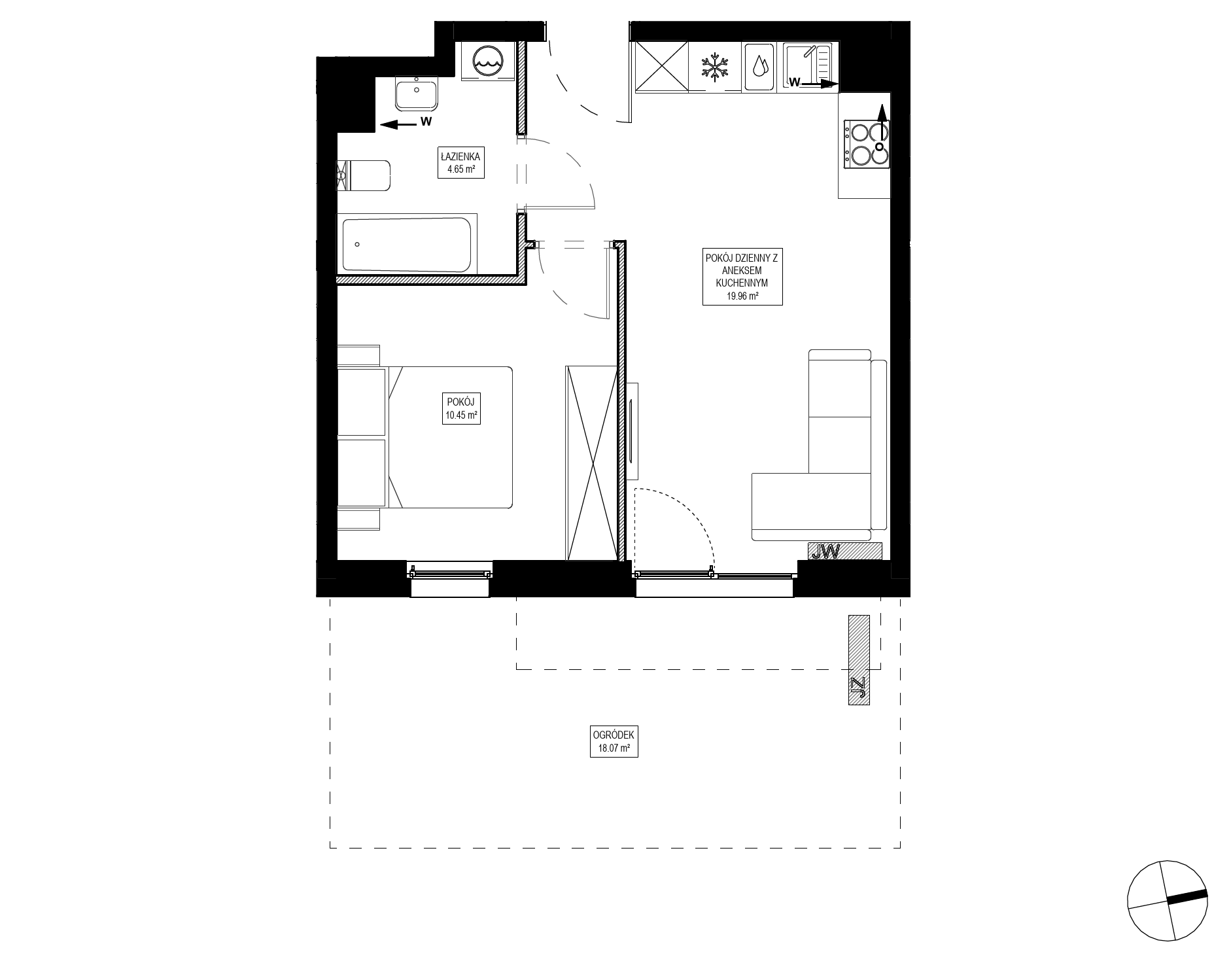 Plan 2 pok. 35m²