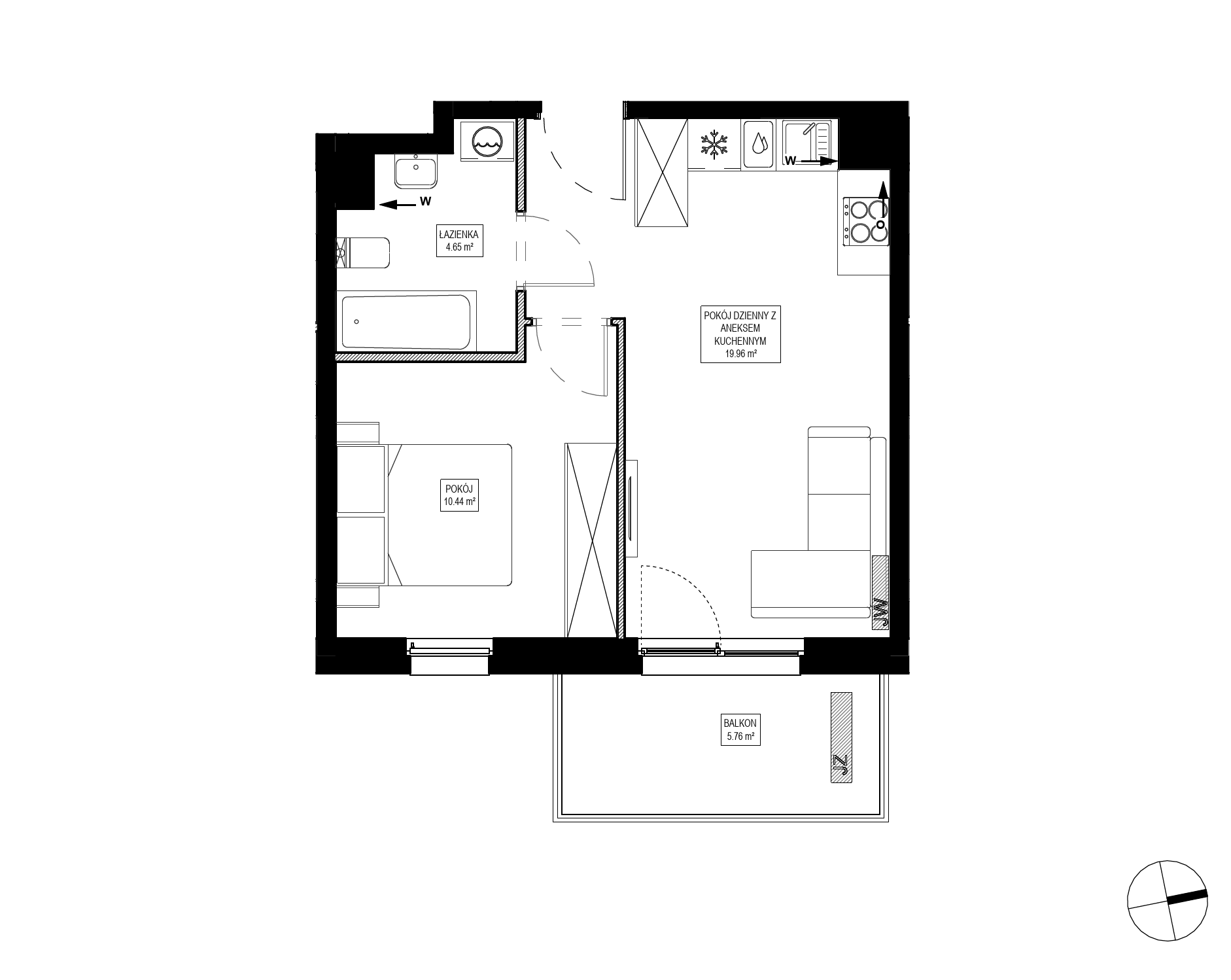 Plan 2 pok. 35m²