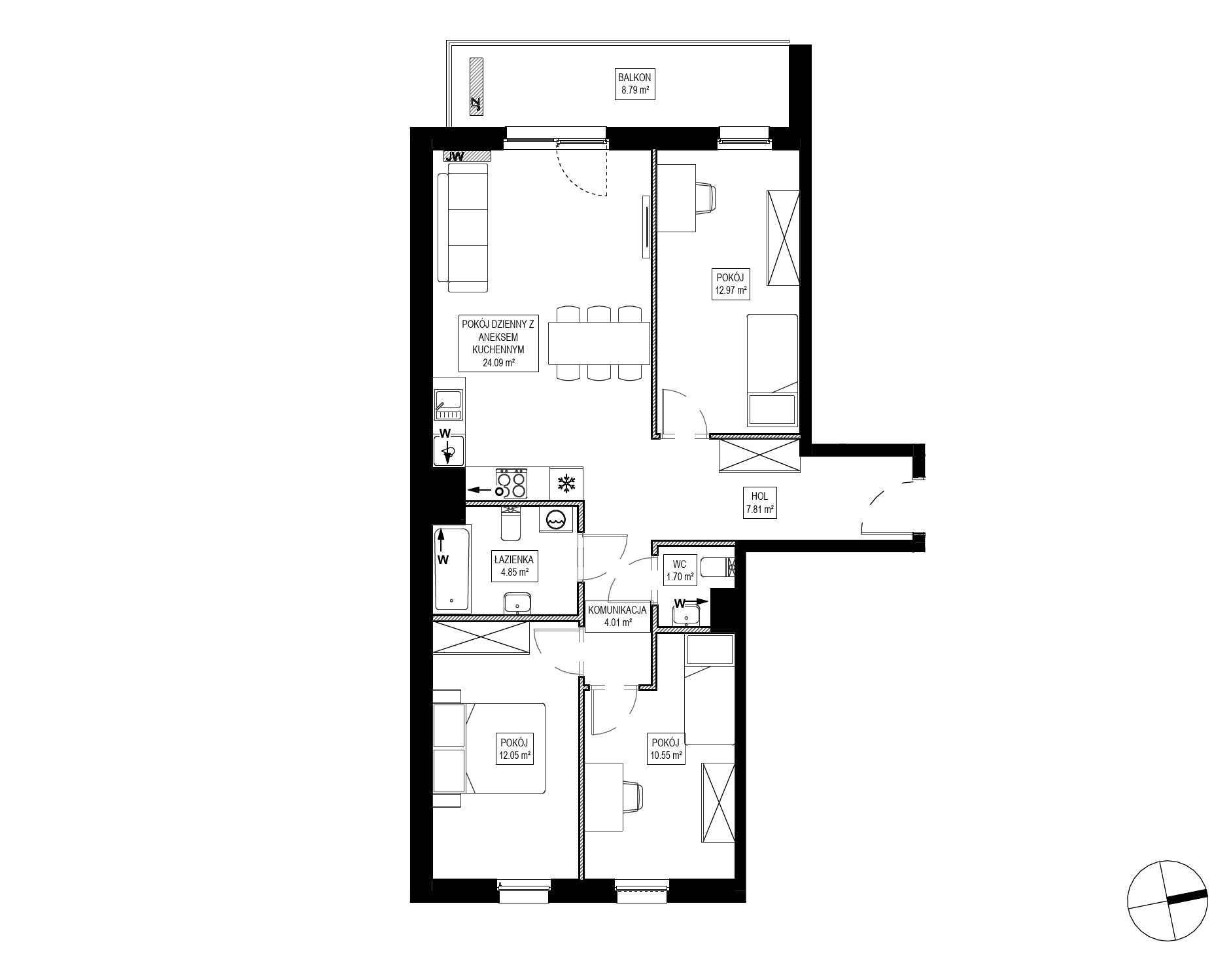 Plan 4 pok. 78m²