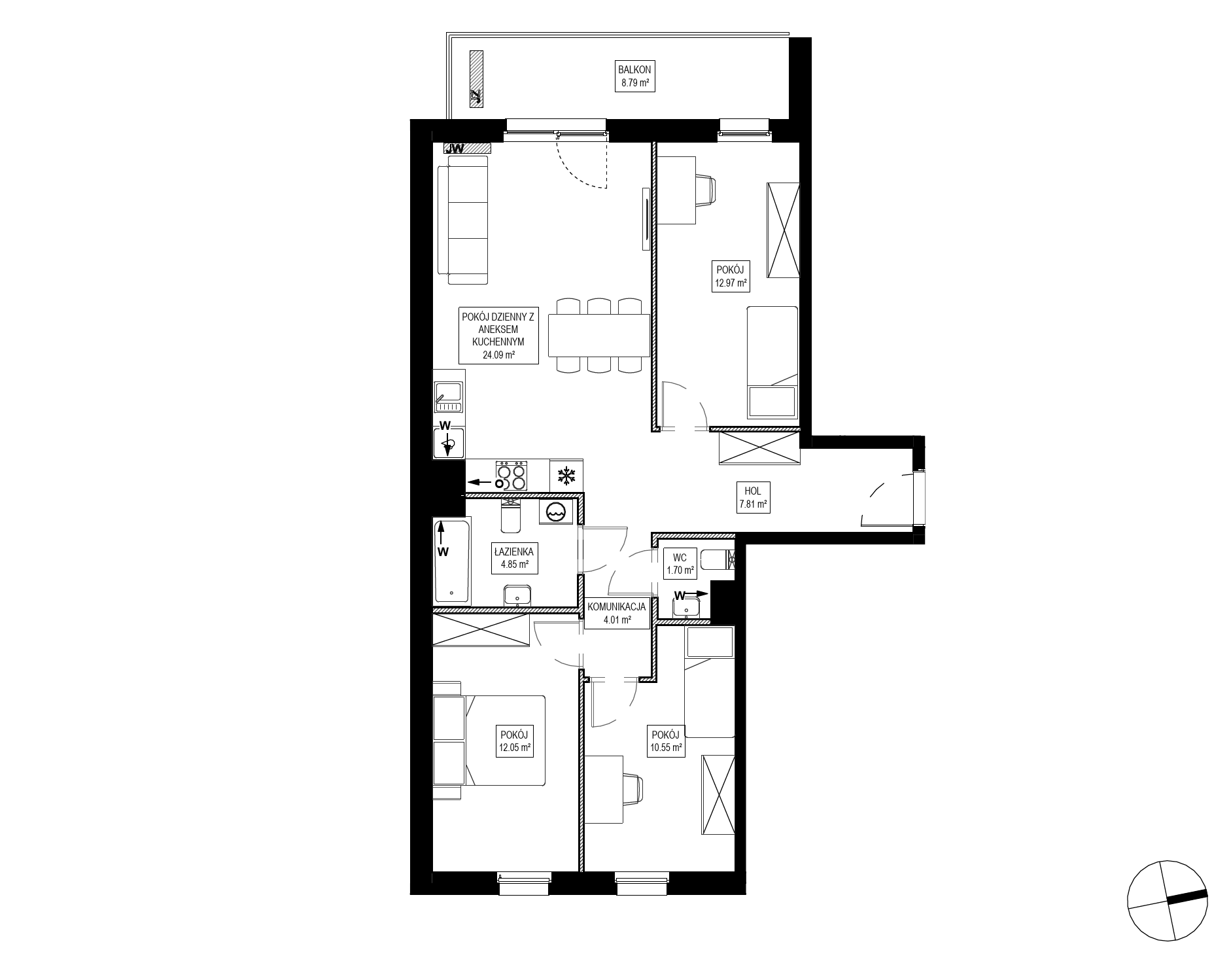 Plan 4 pok. 78m²