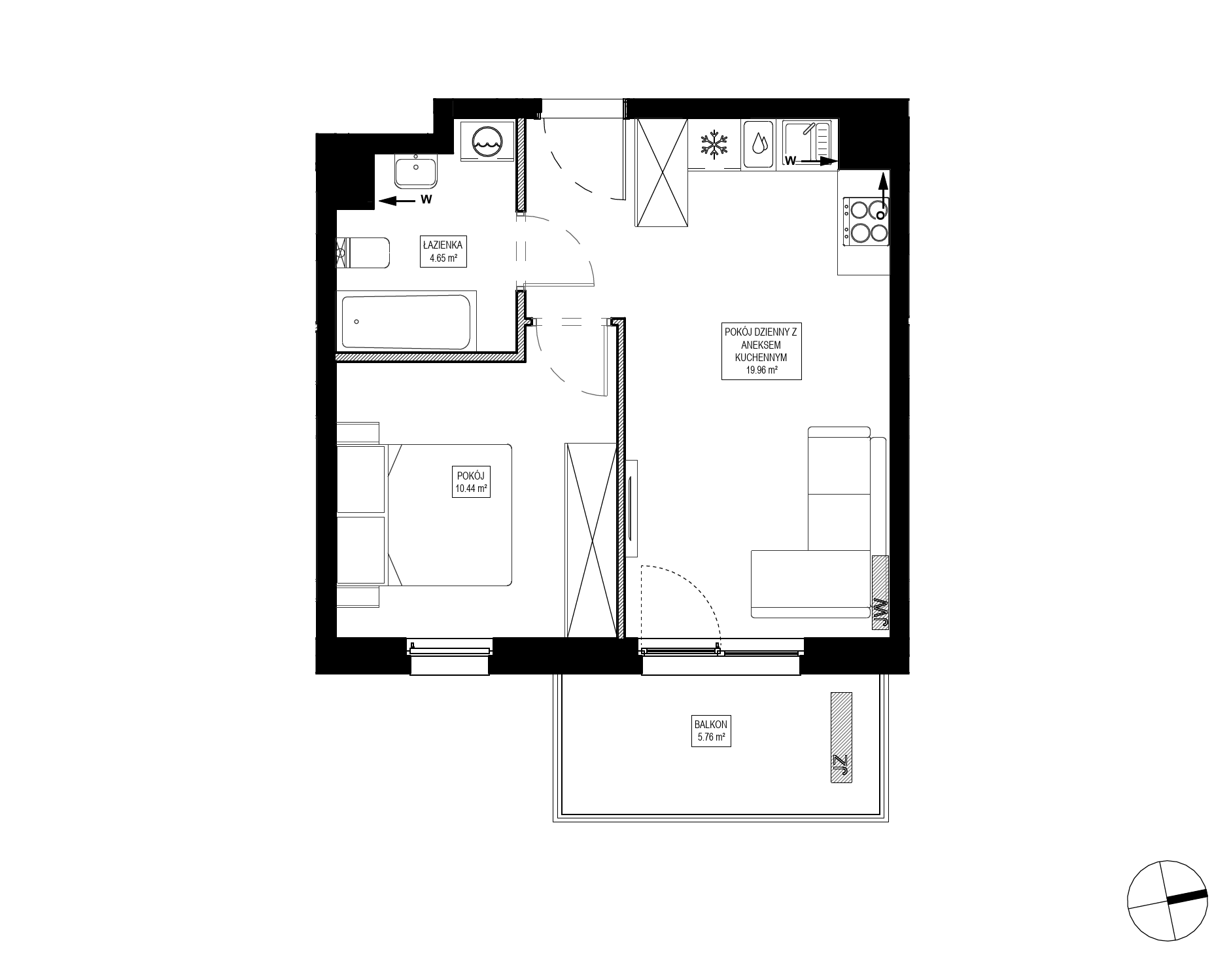 Plan 2 pok. 35m²