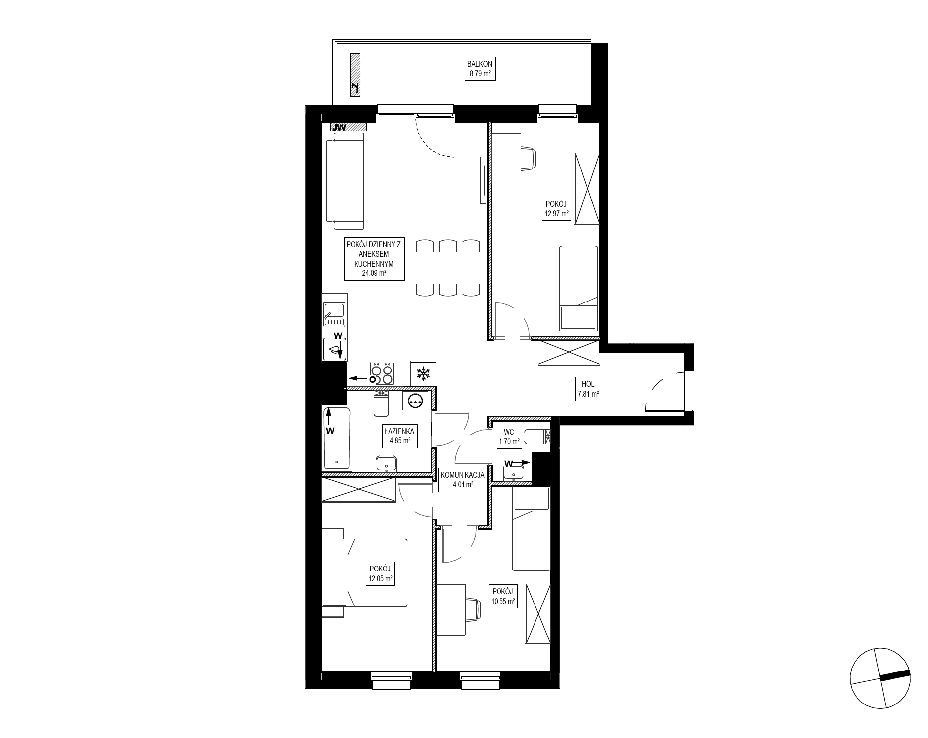 Plan 4 pok. 78m²