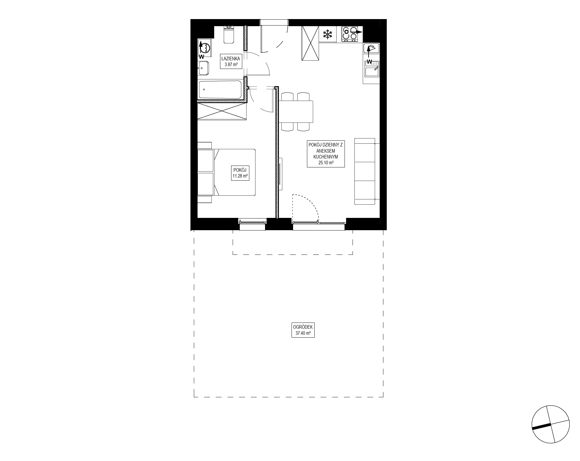 Plan 2 pok. 40m²