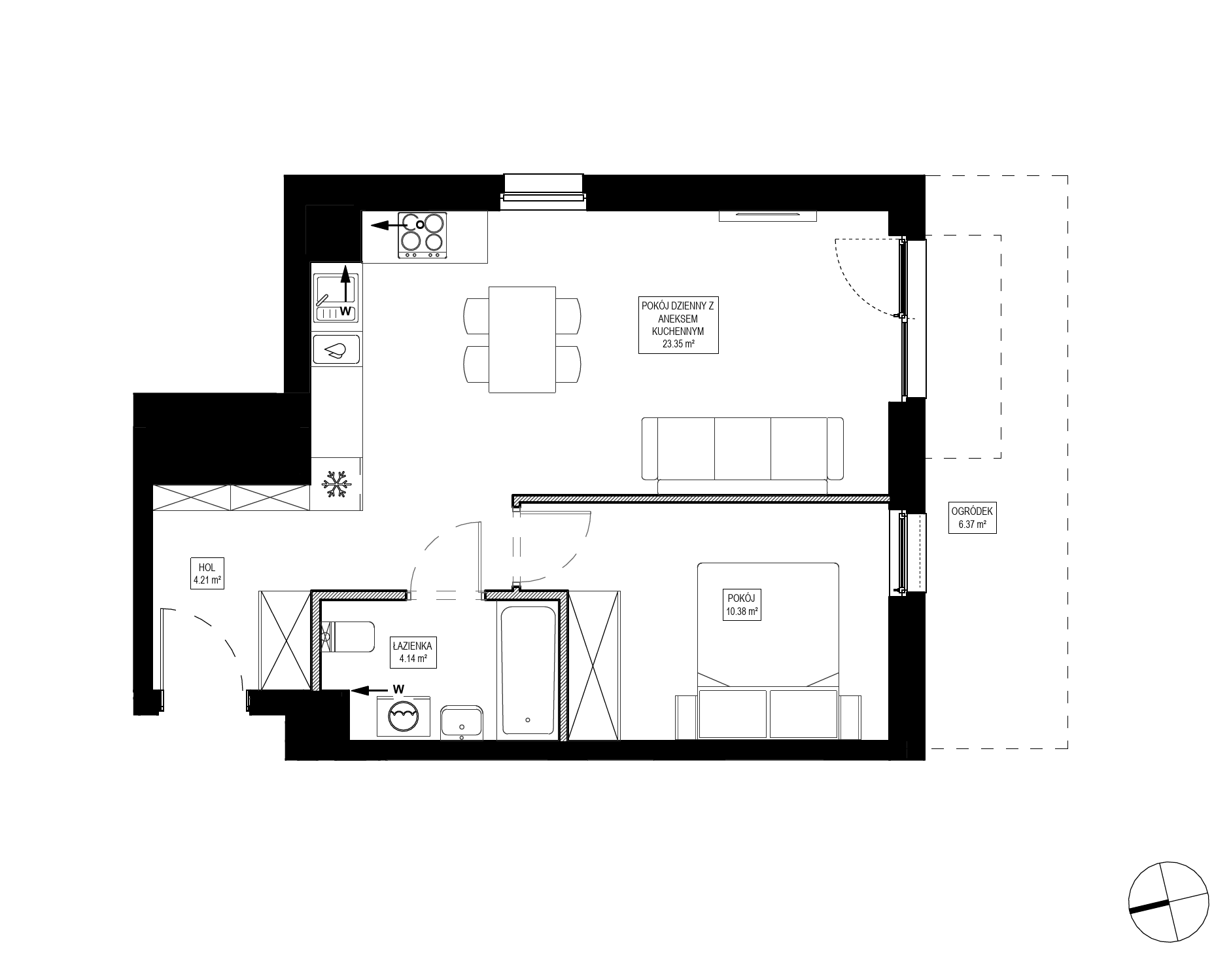 Plan 2 pok. 42m²