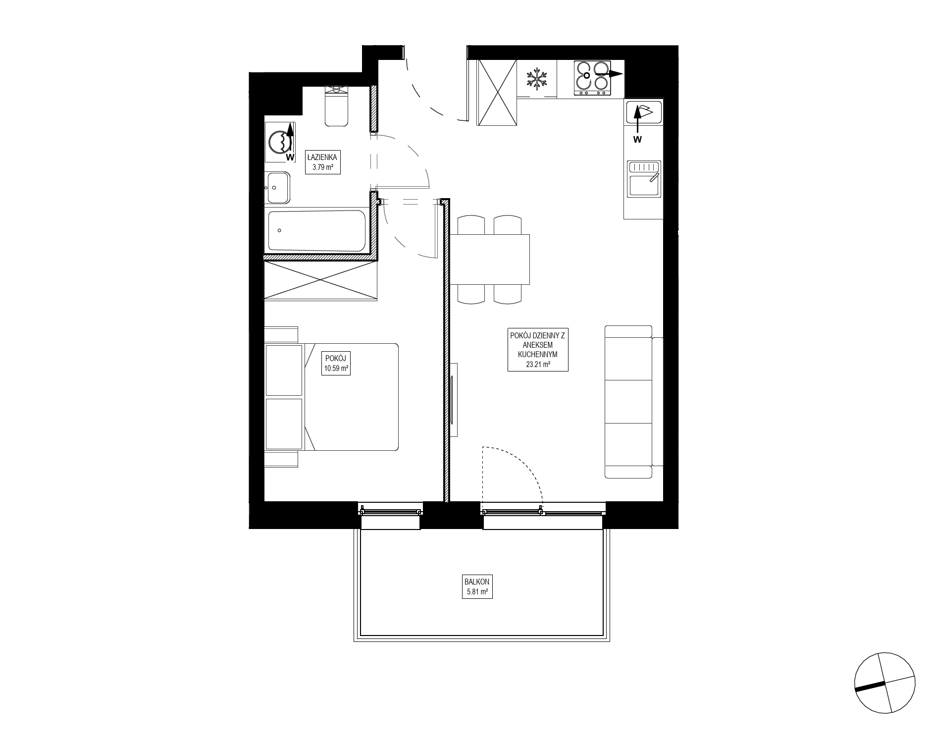 Plan 2 pok. 38m²