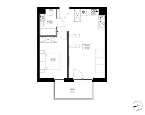 Plan 2 pok. 40m²