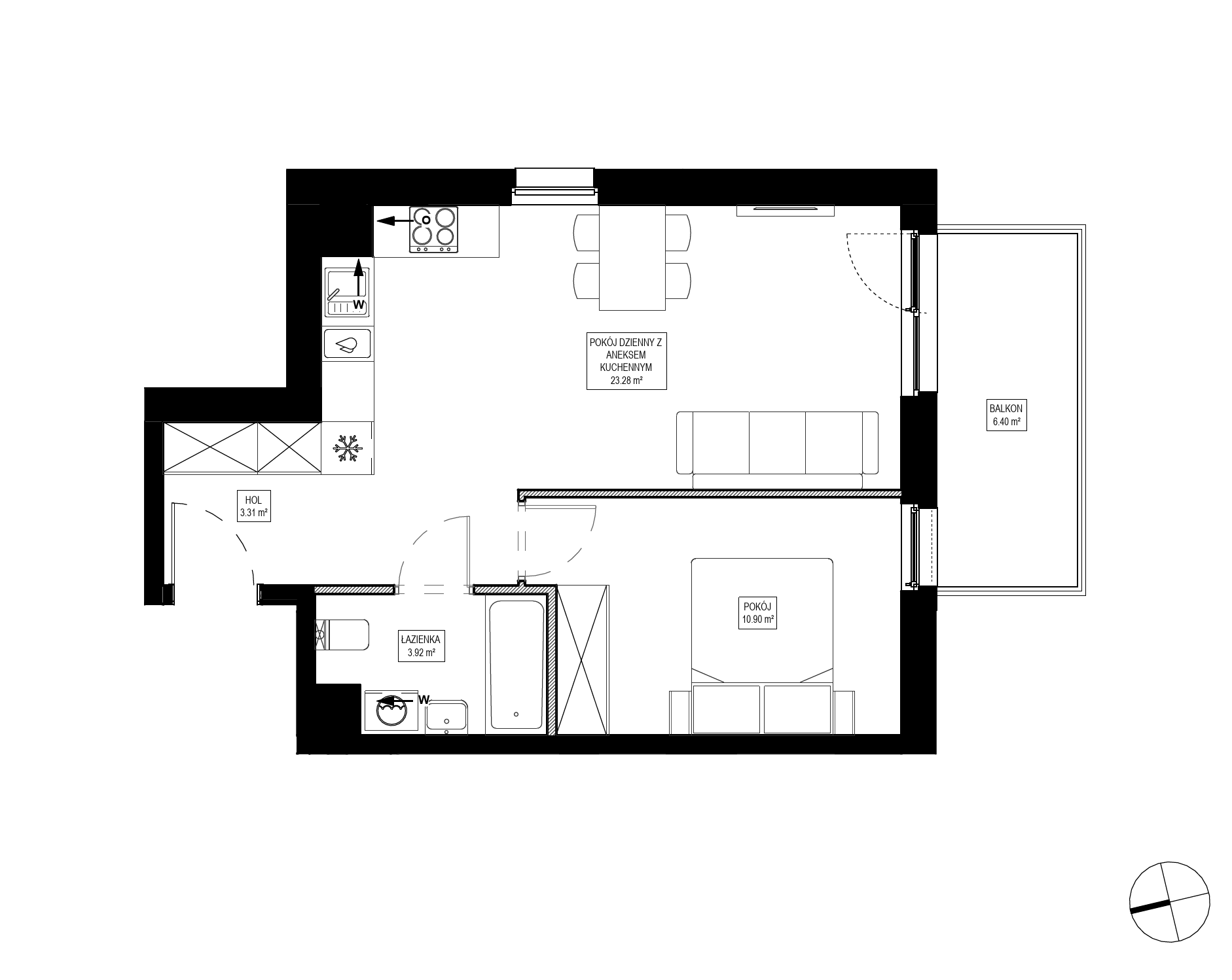 Plan 2 pok. 41m²