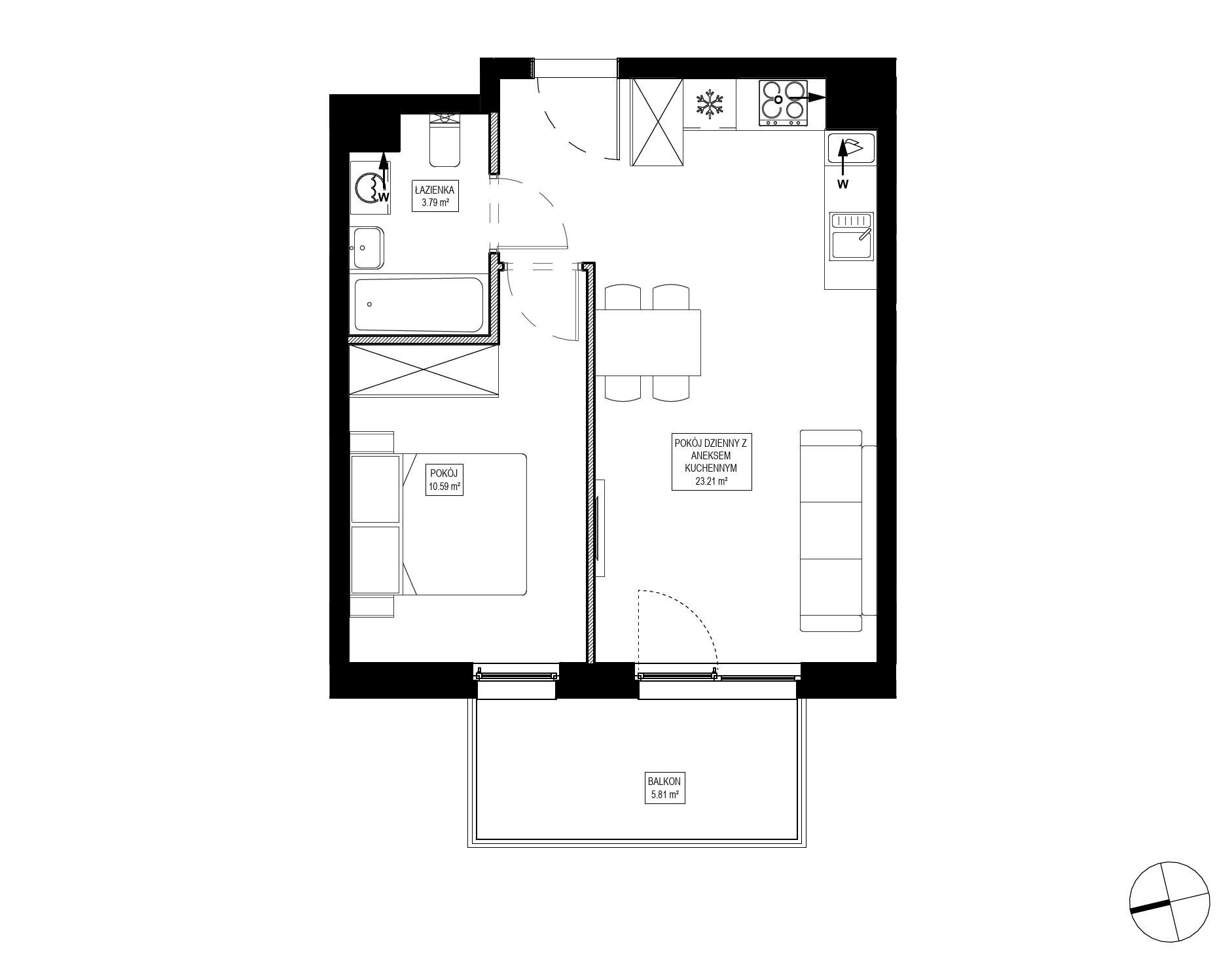 Plan 2 pok. 38m²