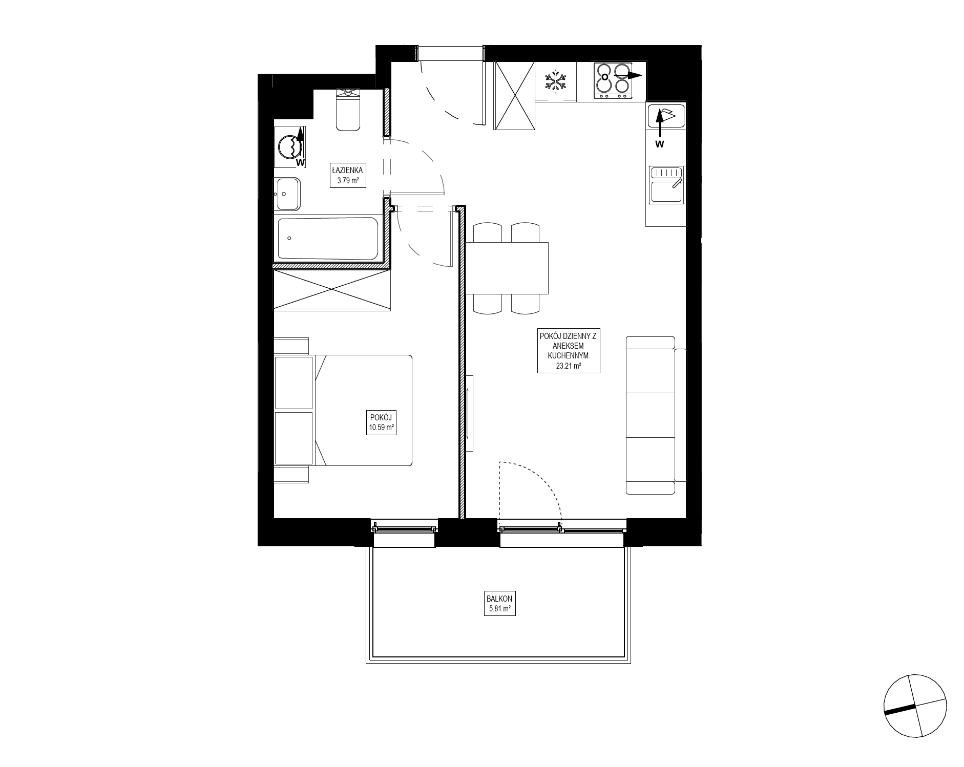 Plan 2 pok. 38m²