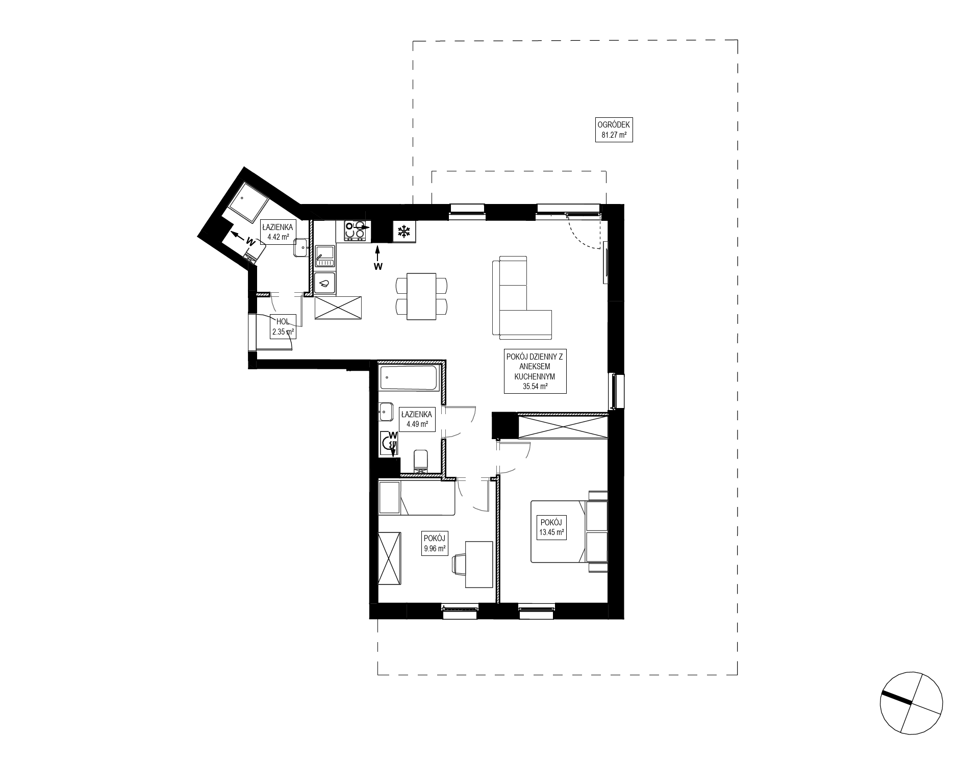 Plan 3 pok. 70m²