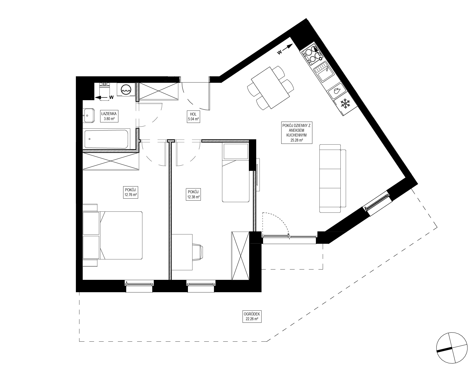 Plan 3 pok. 59m²