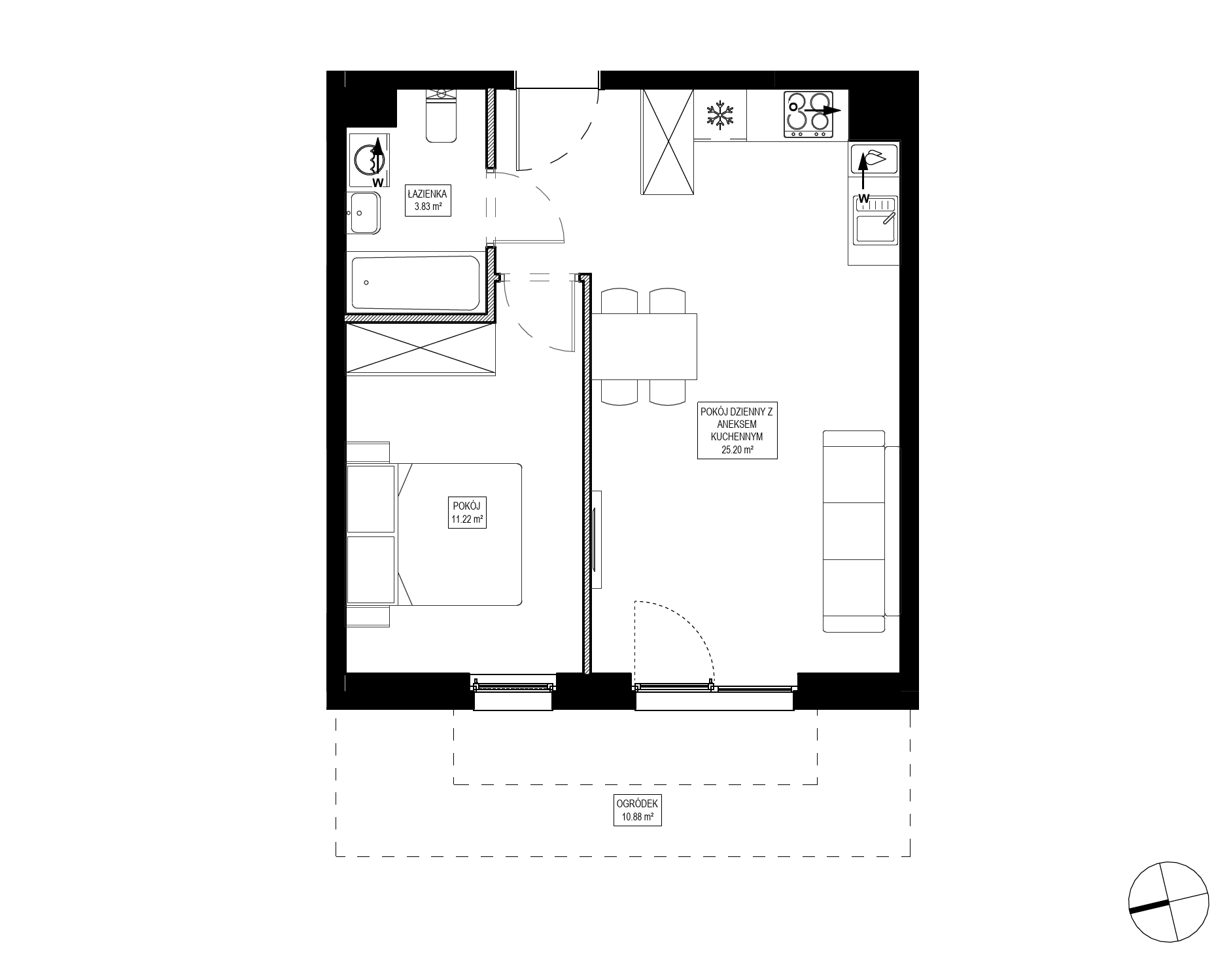 Plan 2 pok. 40m²