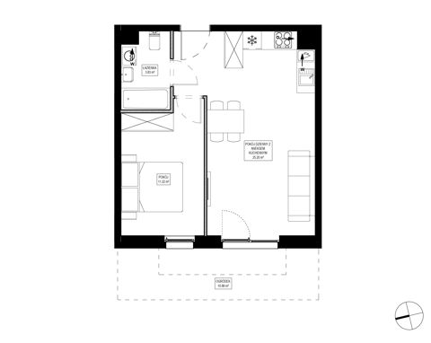 Plan 2 pok. 40m²