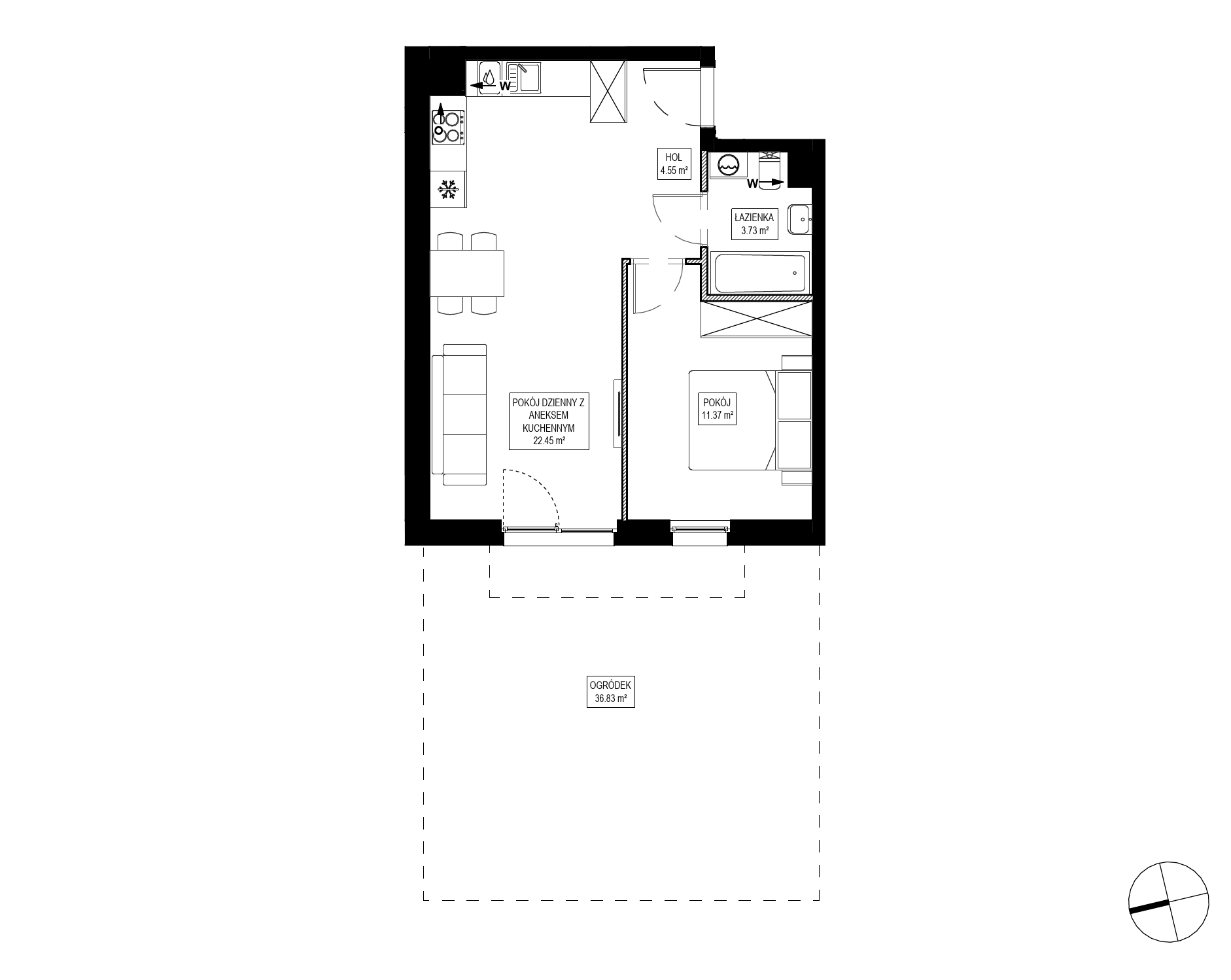 Plan 2 pok. 42m²