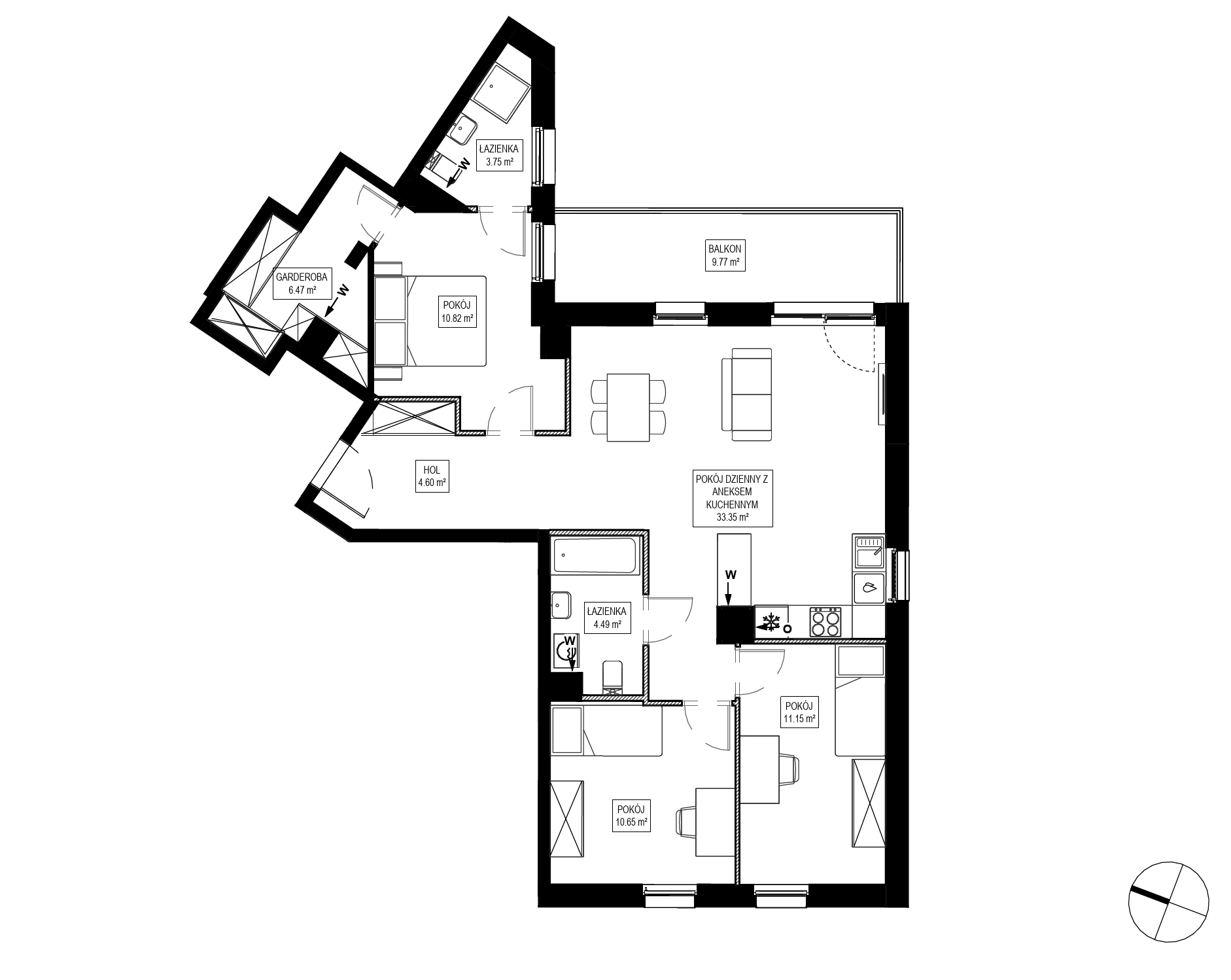 Plan 4 pok. 85m²
