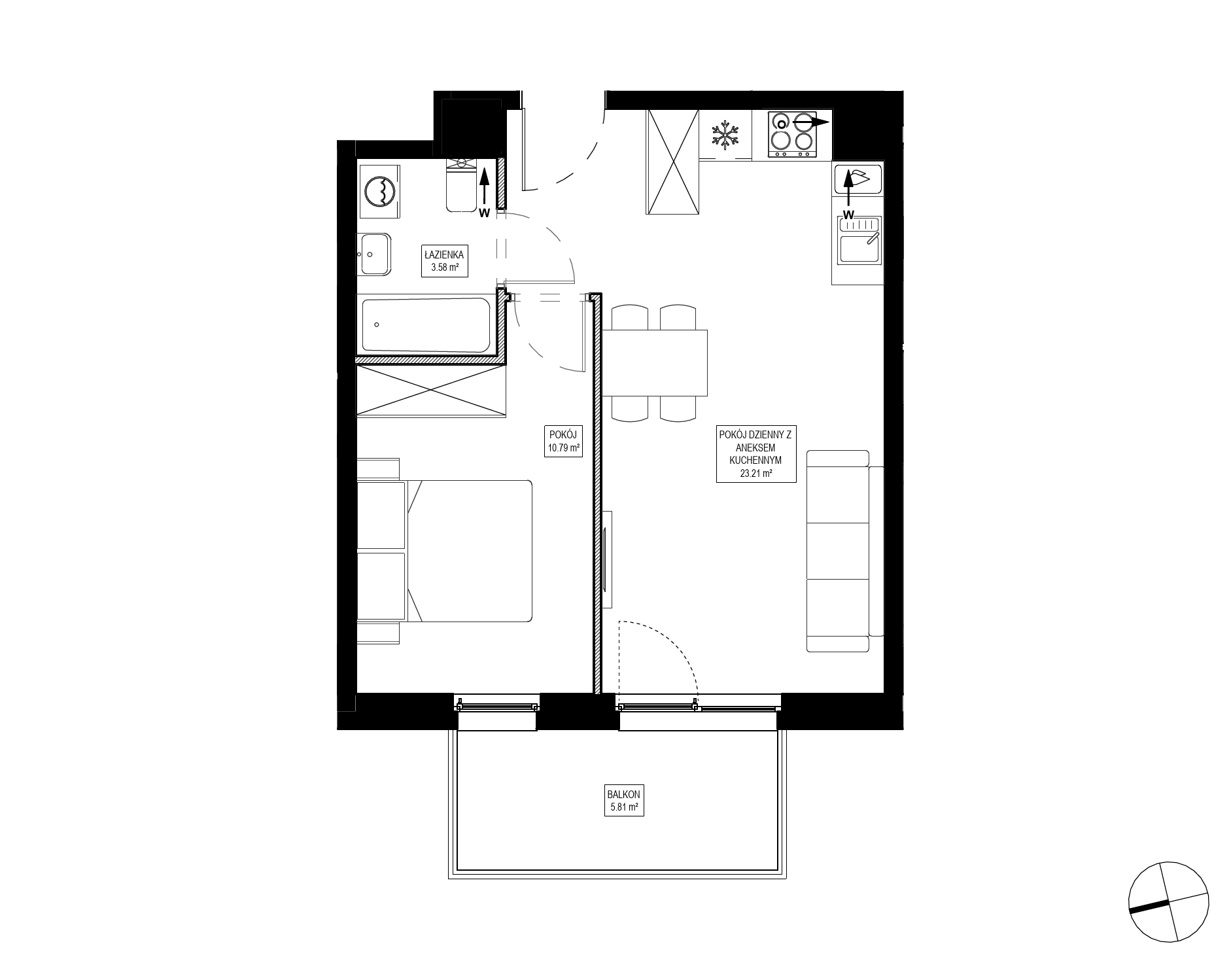 Plan 2 pok. 38m²