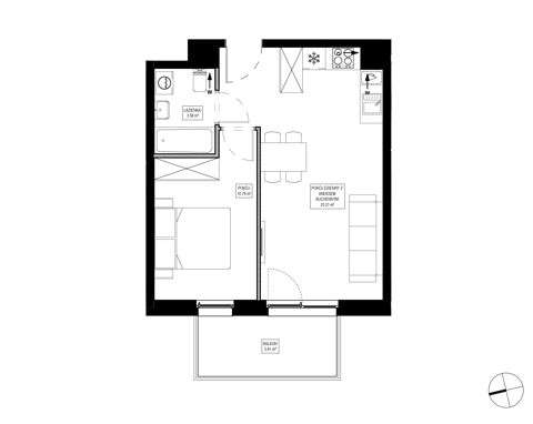 Plan 2 pok. 38m²