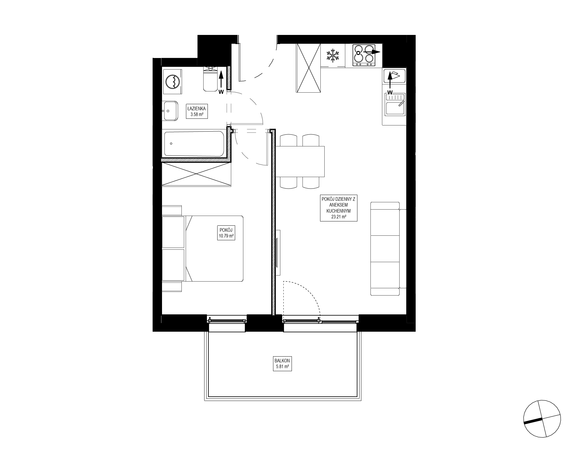 Plan 2 pok. 38m²