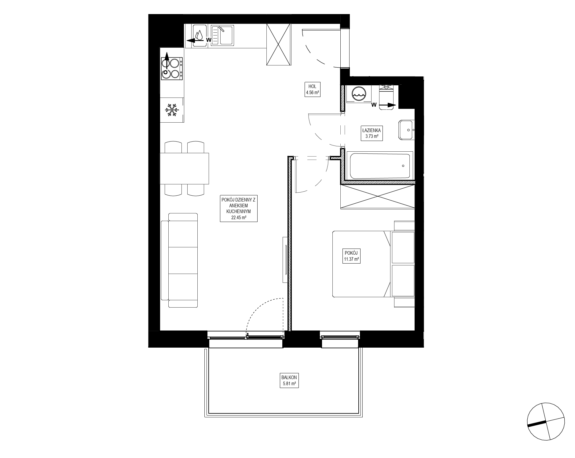 Plan 2 pok. 42m²