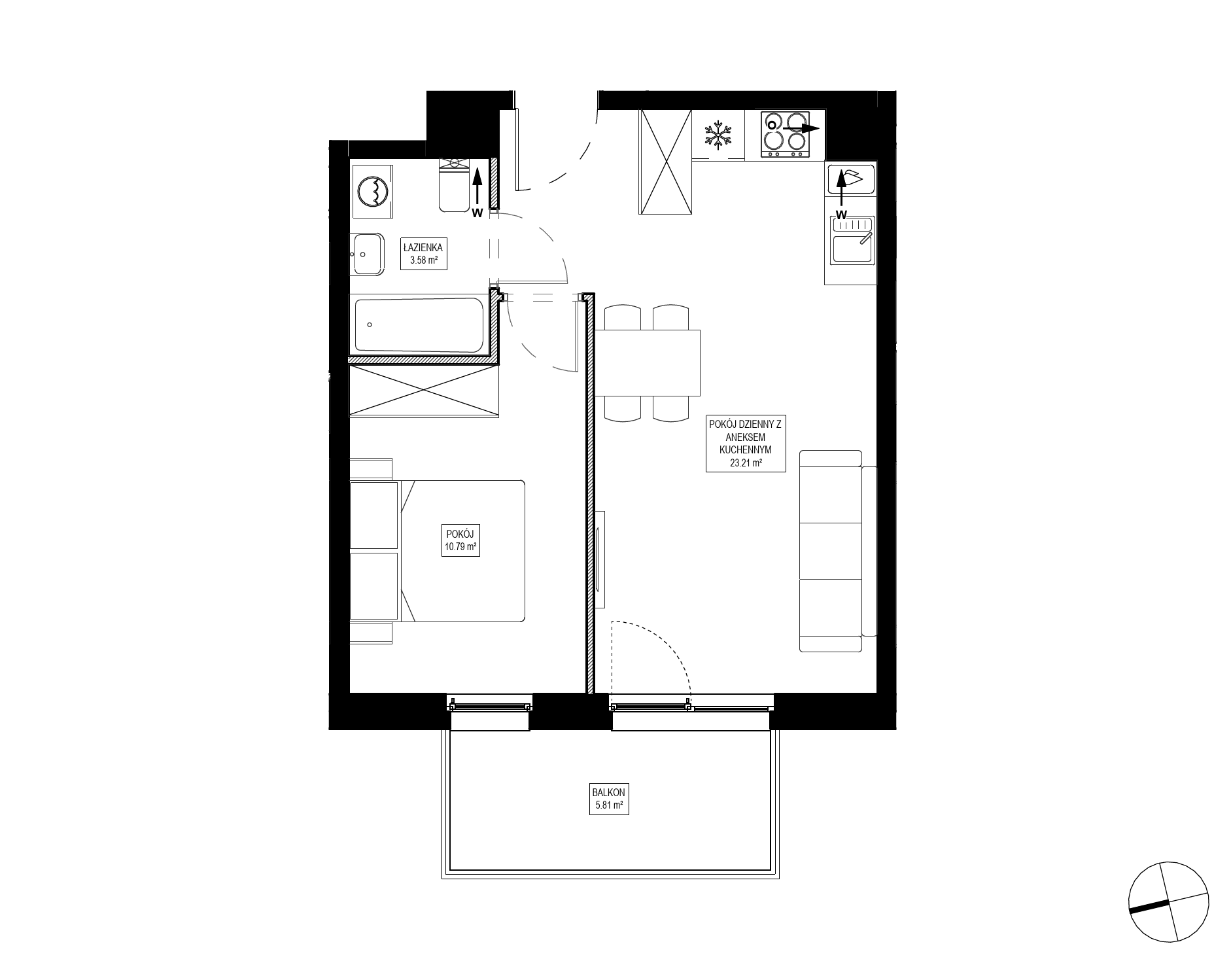 Plan 2 pok. 38m²