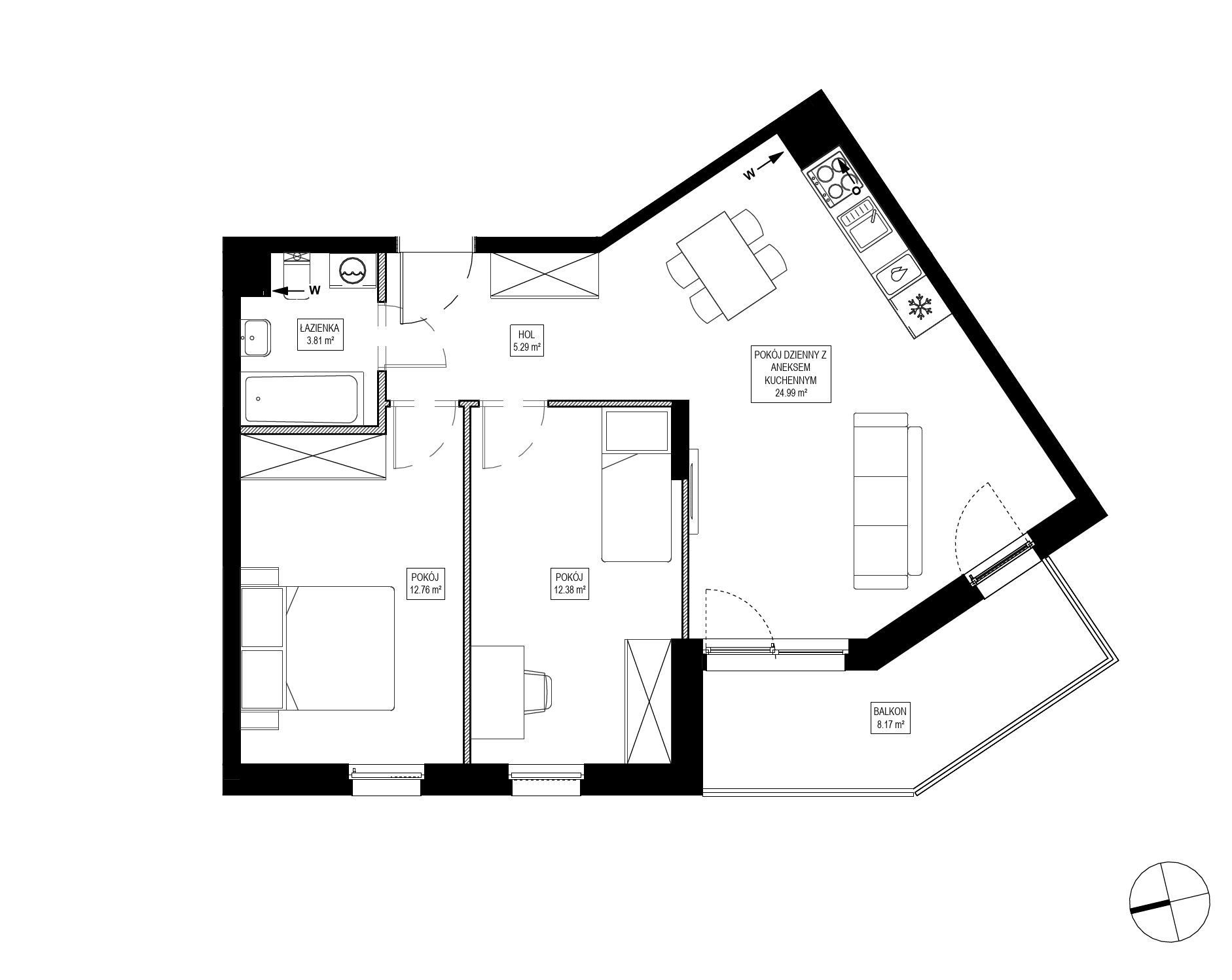 Plan 3 pok. 59m²