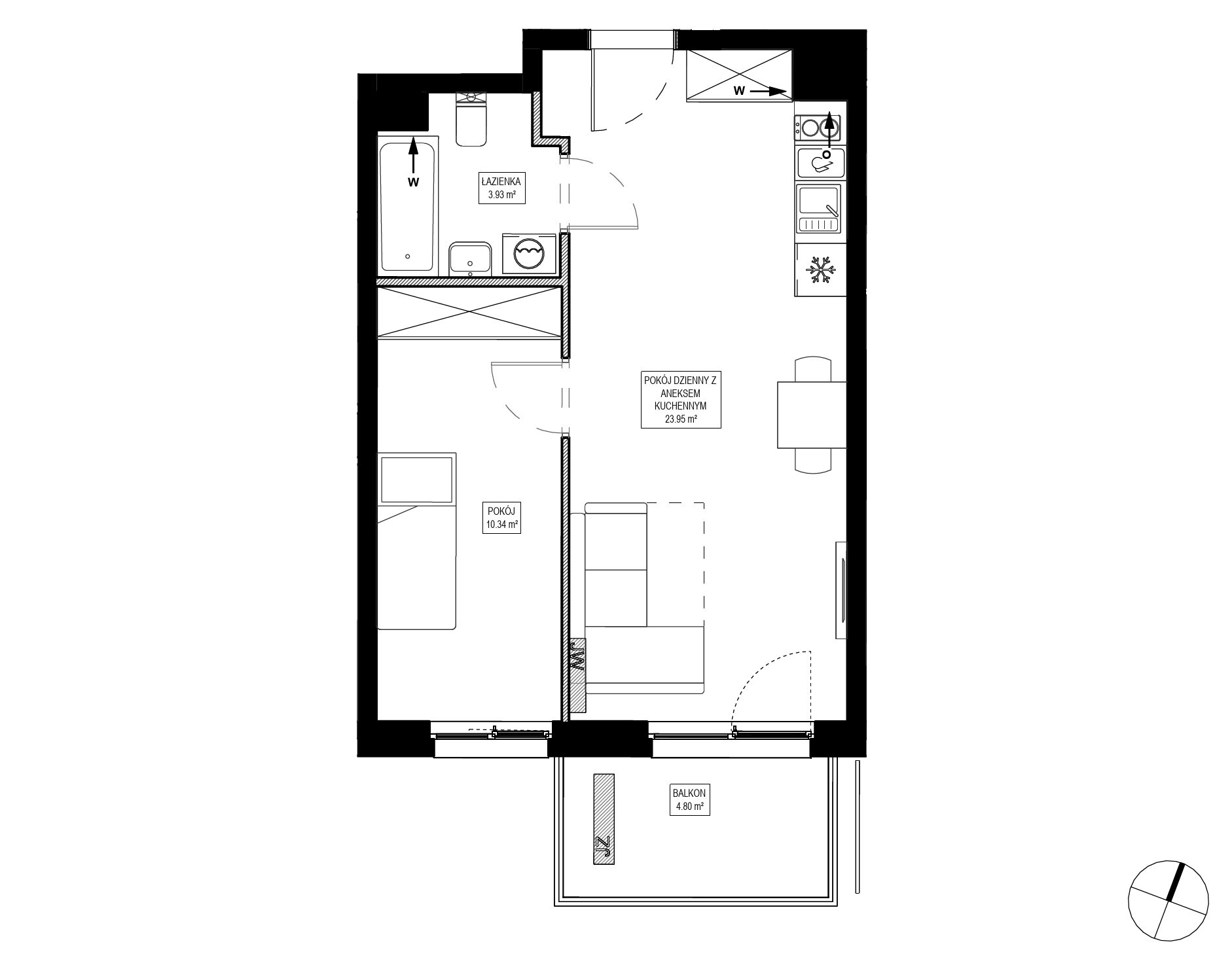 Plan 2 pok. 38m²