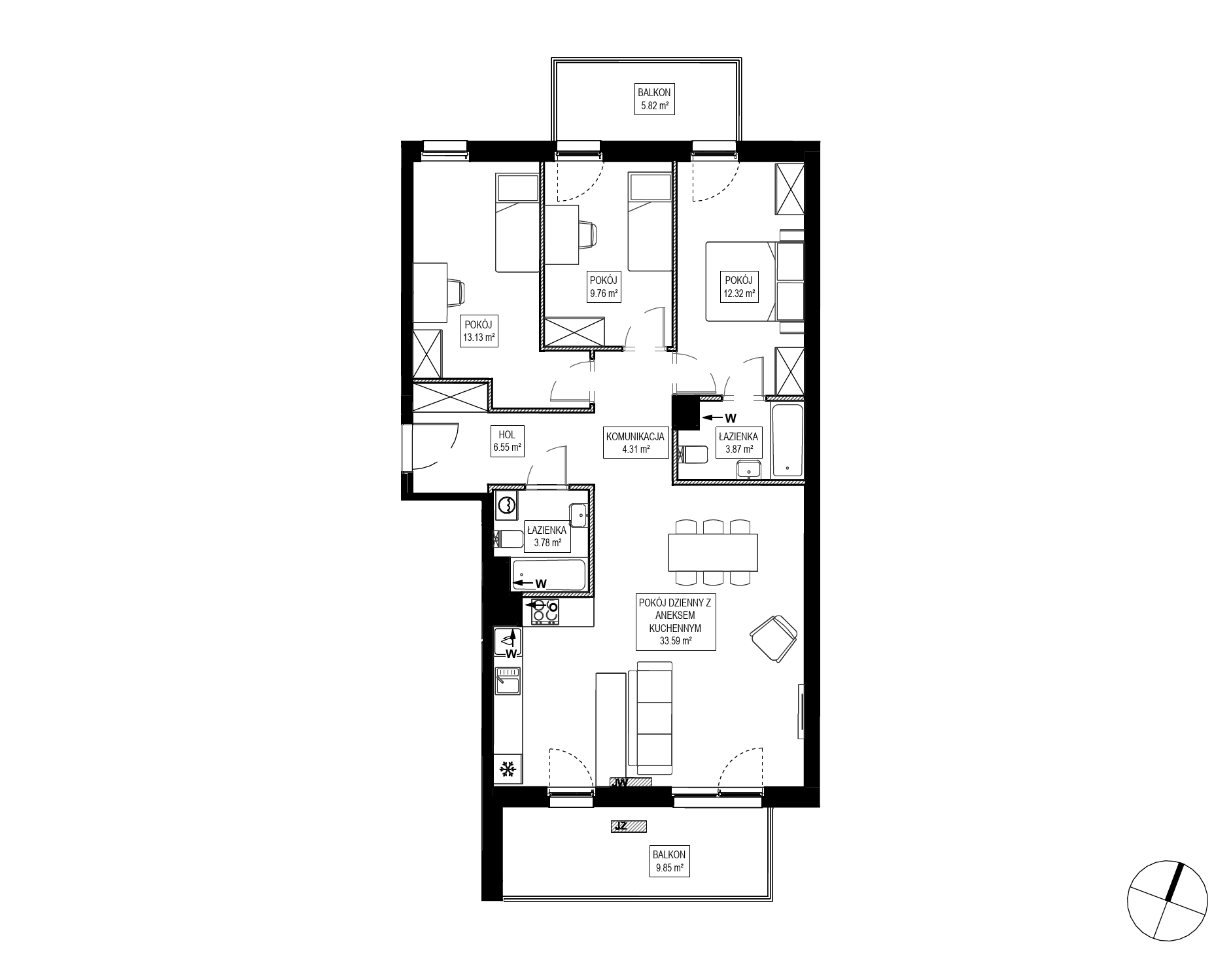 Plan 4 pok. 87m²