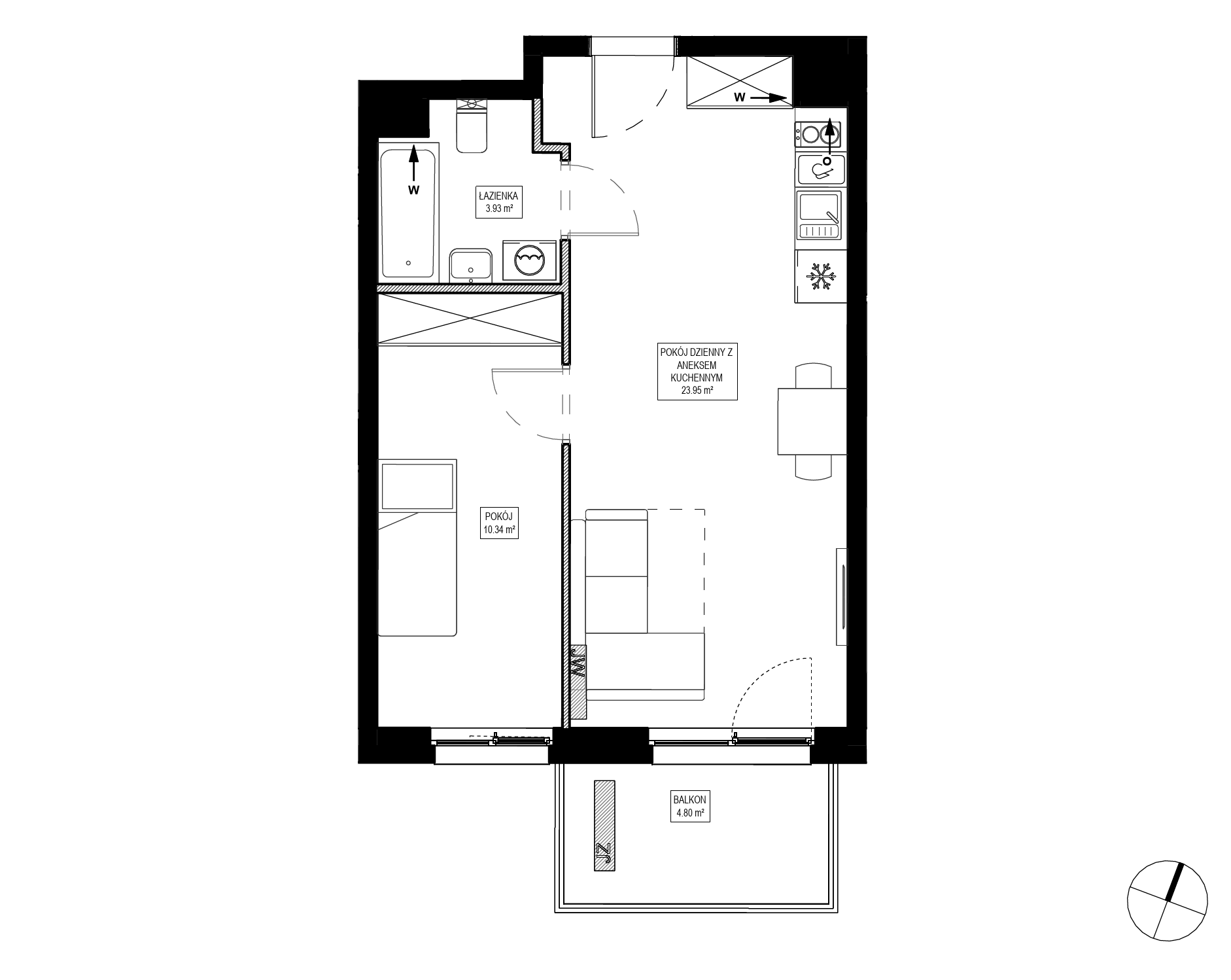 Plan 2 pok. 38m²
