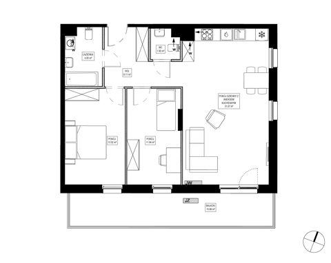 Plan 3 pok. 72m²