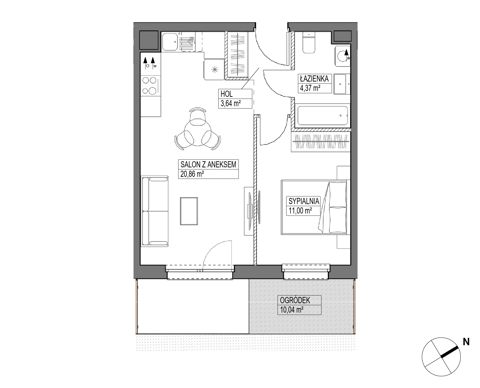 Plan 2 pok. 40m²