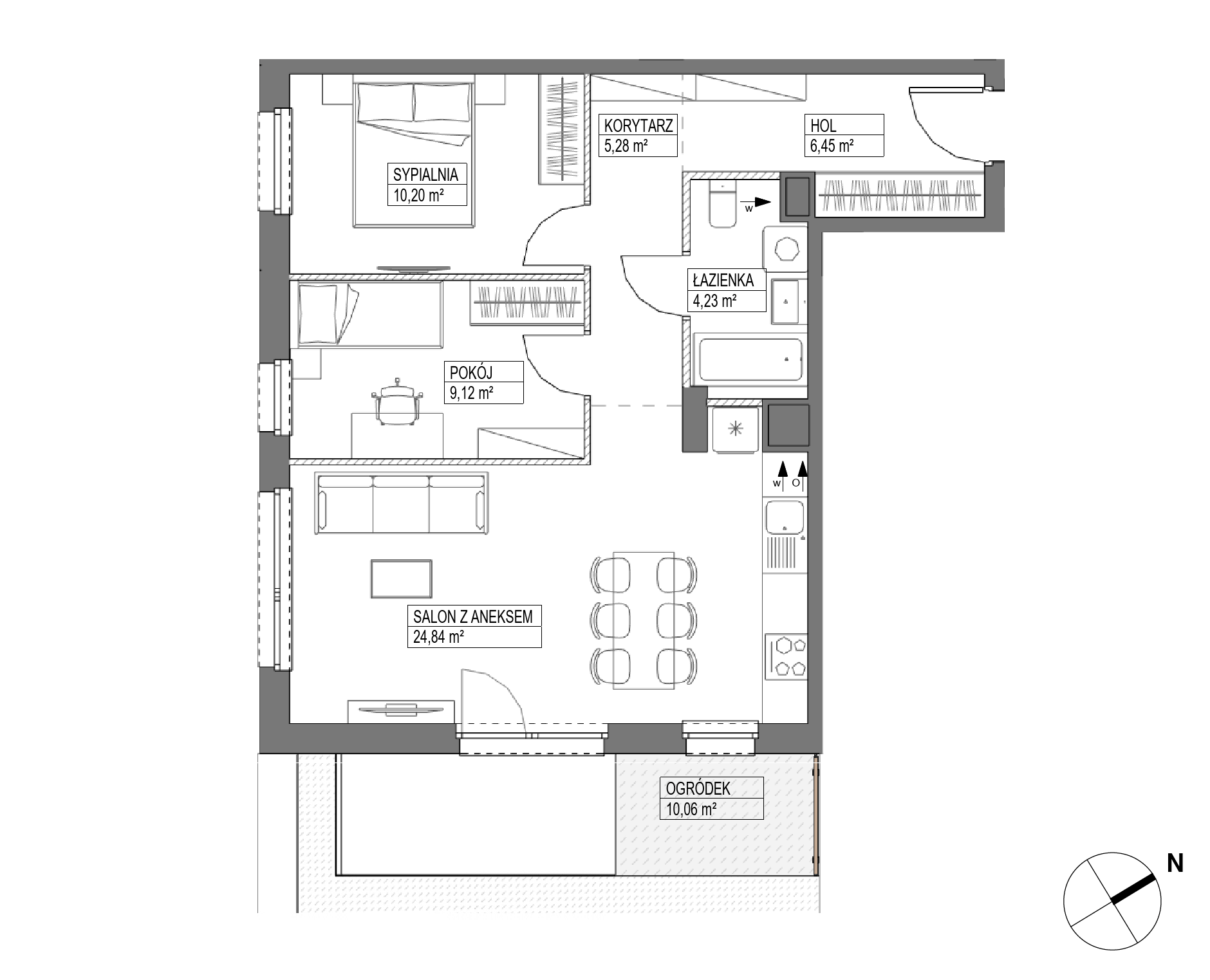 Plan 3 pok. 60m²