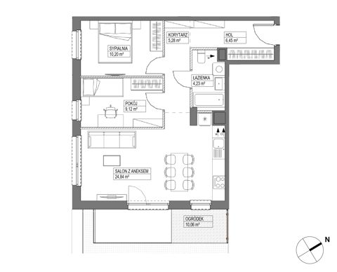Plan 3 pok. 60m²