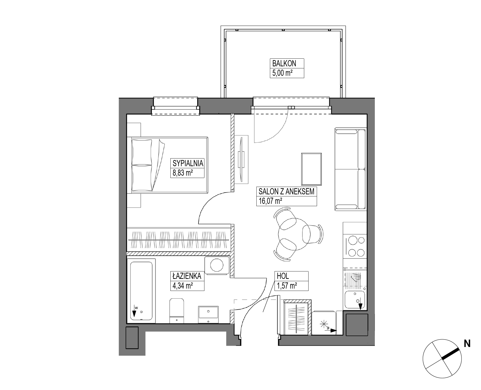 Plan 2 pok. 31m²