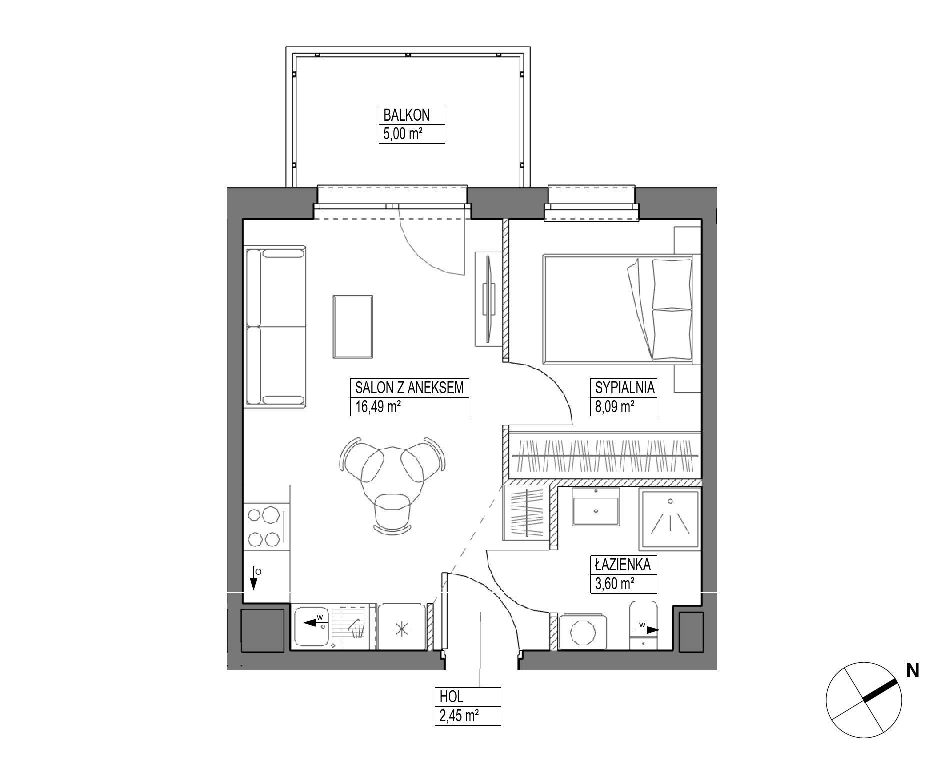 Plan 2 pok. 31m²