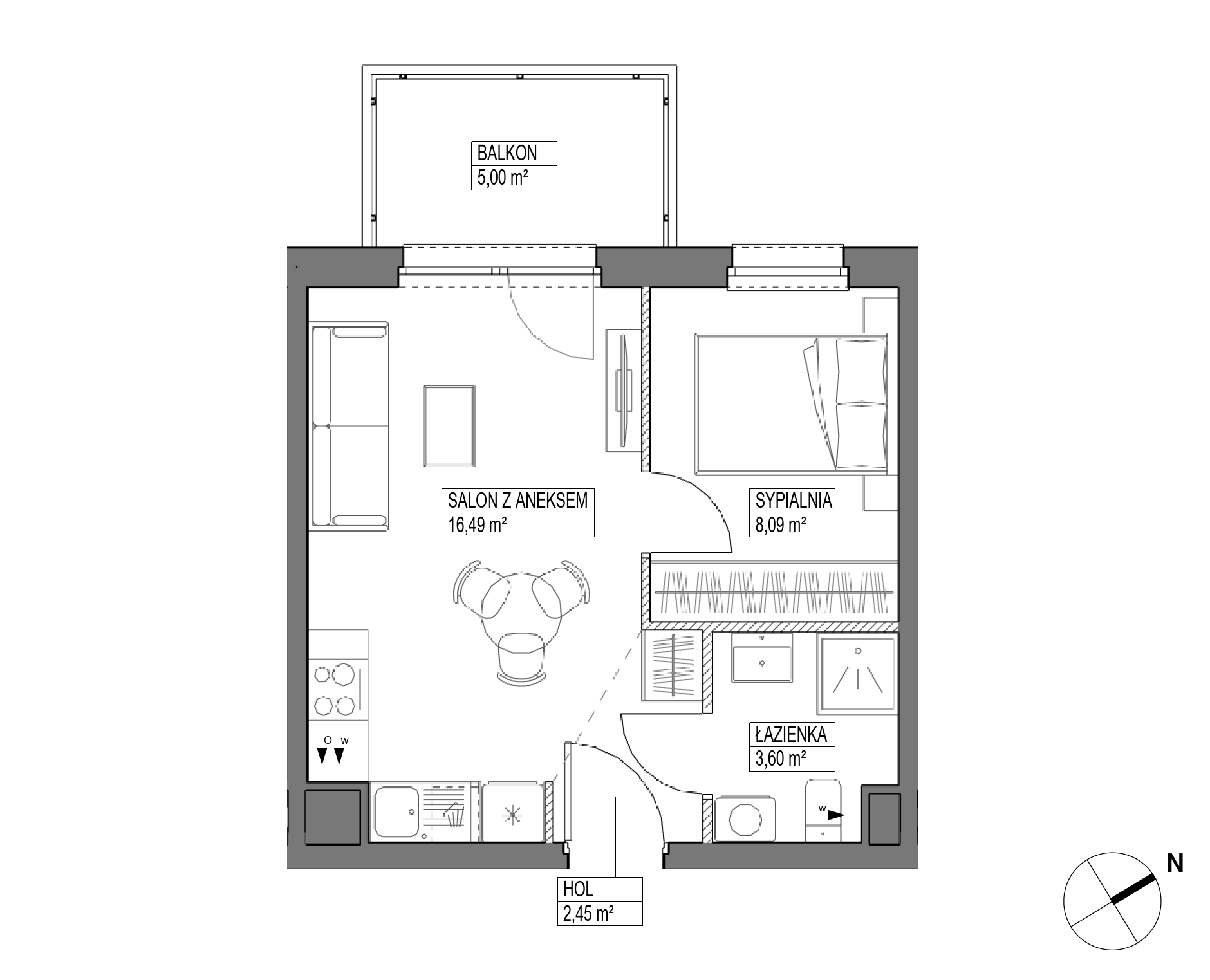 Plan 2 pok. 31m²