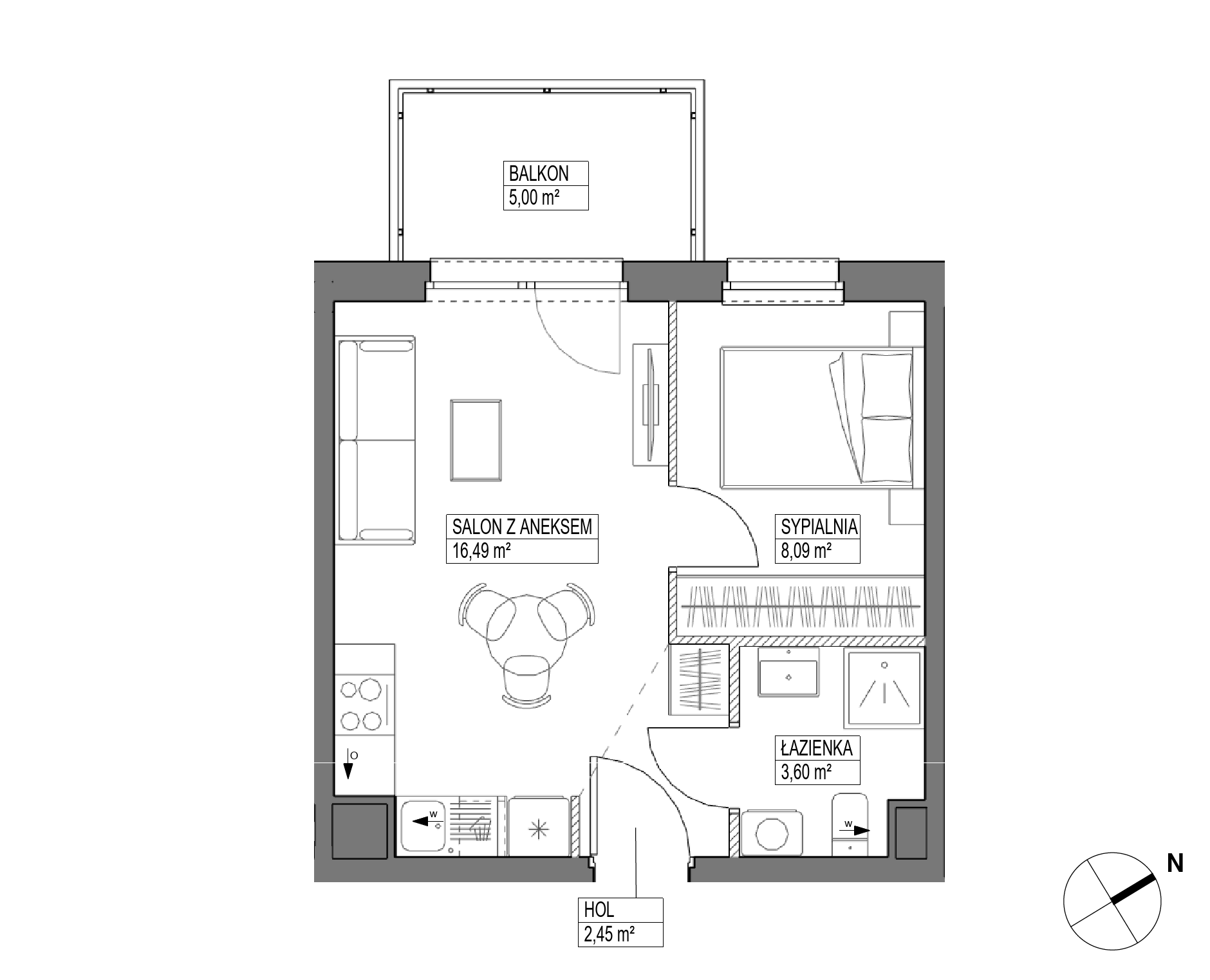 Plan 2 pok. 31m²