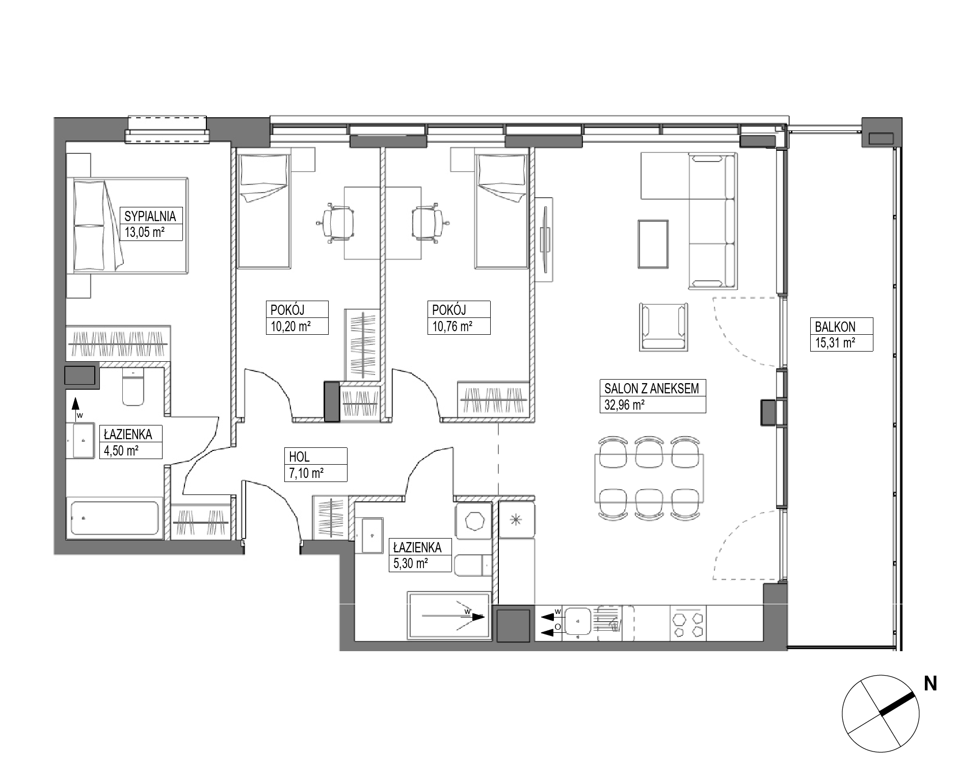 Plan 4 pok. 84m²