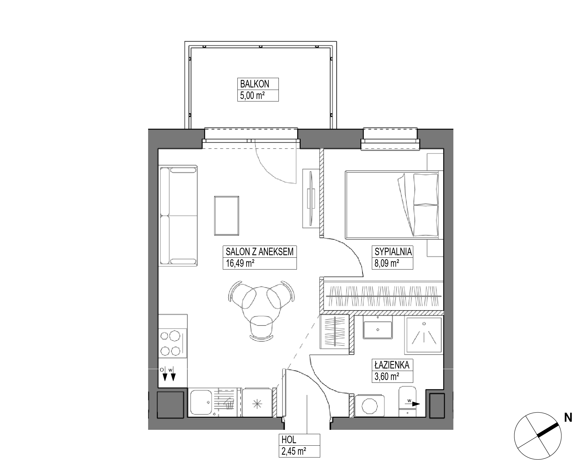 Plan 2 pok. 31m²